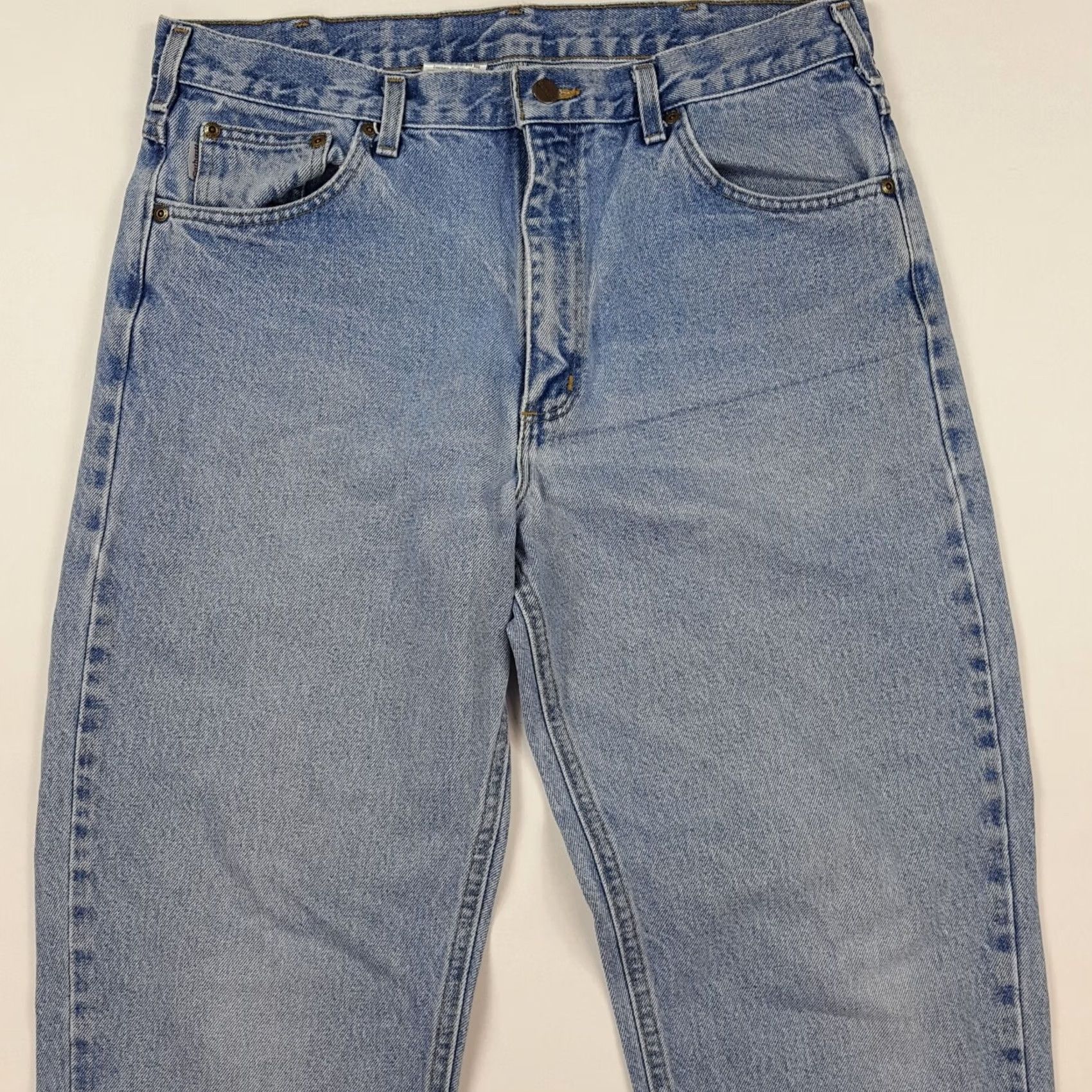 Carhartt VINTAGE Carhartt Jeans Denim Blue 36x31 Relaxed Tapered 90s Grunge Workwear Mens Jeans Size US 36 / EU 52 - 2 Thumbnail