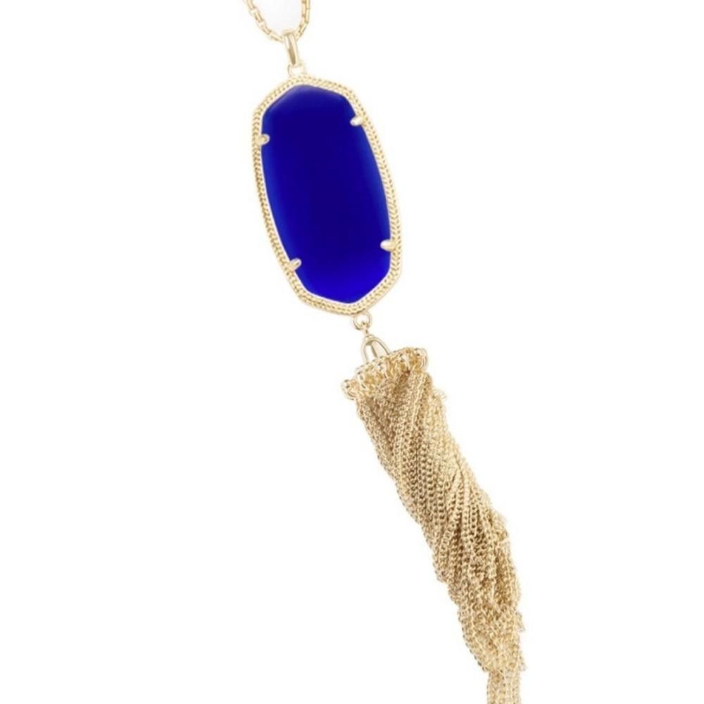 Kendra Scott Kendra Scott Rayne Cobalt Blue Cat’s Eye Gold Necklace Size ONE SIZE - 1 Thumbnail