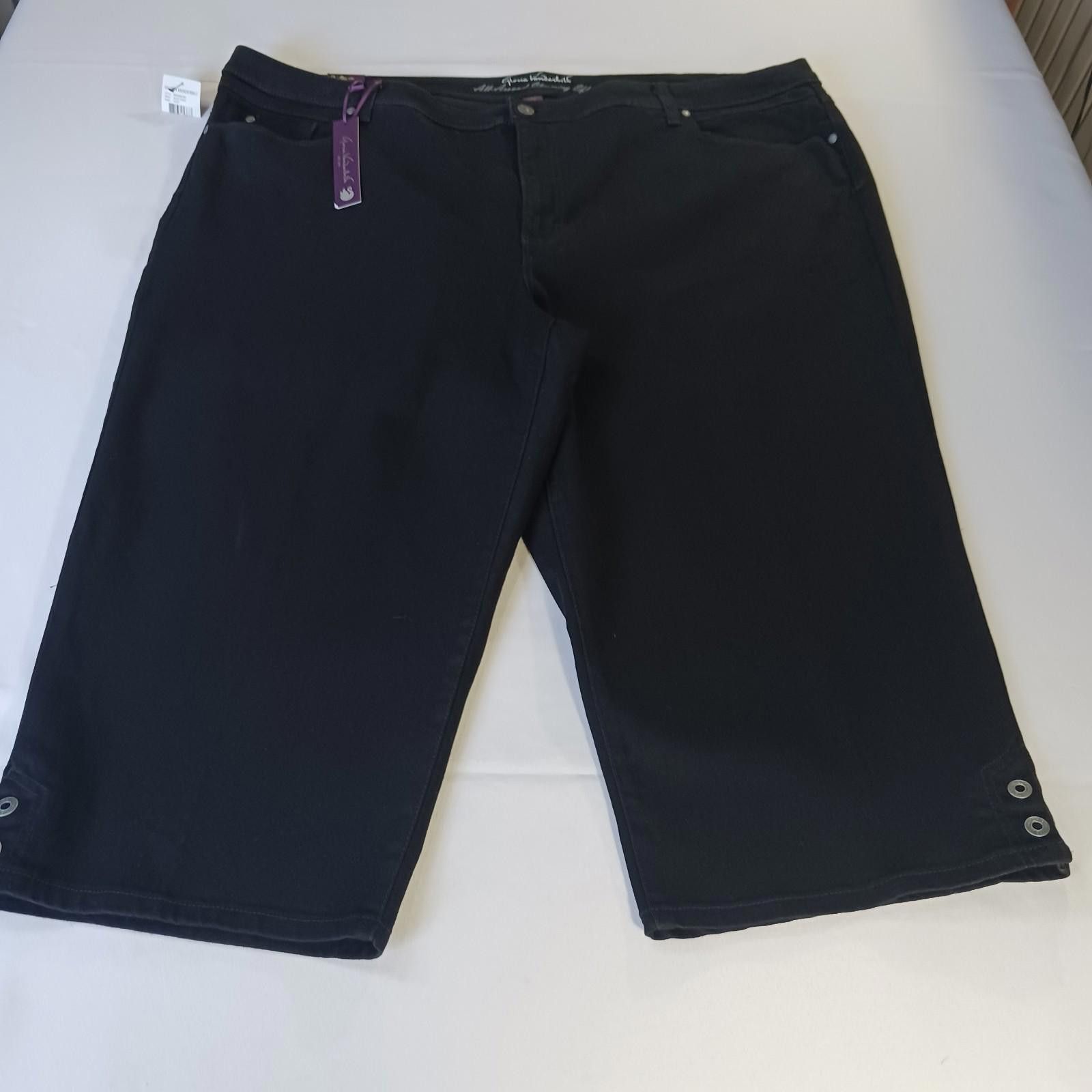 Other Gloria Vanderbilt LCF23235R AVERY Womens Black Shorts Sz 24W Size 42" / US 20 - 10 Thumbnail