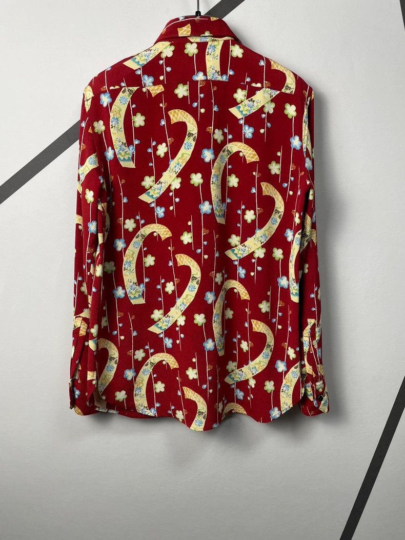 Saint Laurent Paris Saint Laurent Floral Print Long Sleeve Shirt-2507 Size US M / EU 48-50 / 2 - 6 Thumbnail