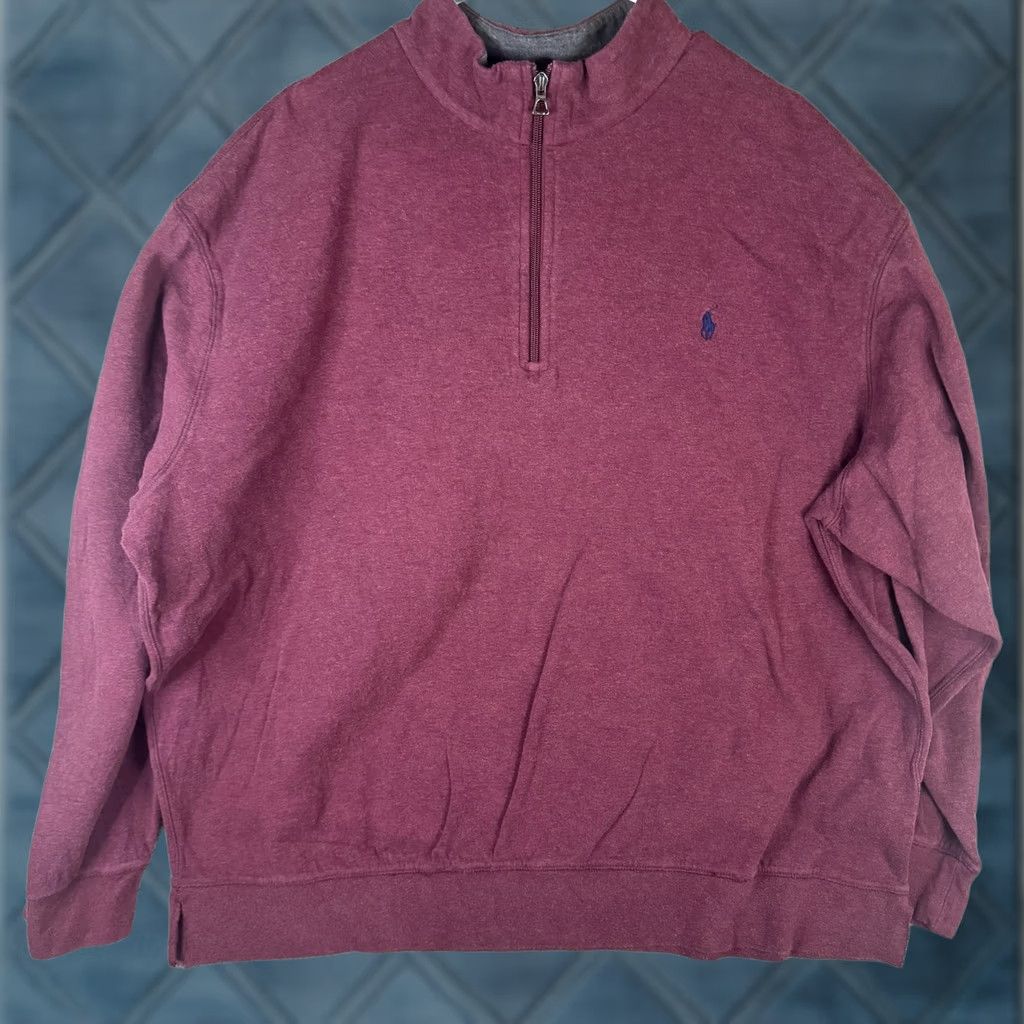 Polo Ralph Lauren Polo Ralph Lauren Sweatshirt Mens 2XL Red Fleece 1/4 Zip Pullover Pony Logo Shirt Adult Regular Long Sleeve Mock Neck Dawn Size US XXL / EU 58 / 5 - 1 Thumbnail