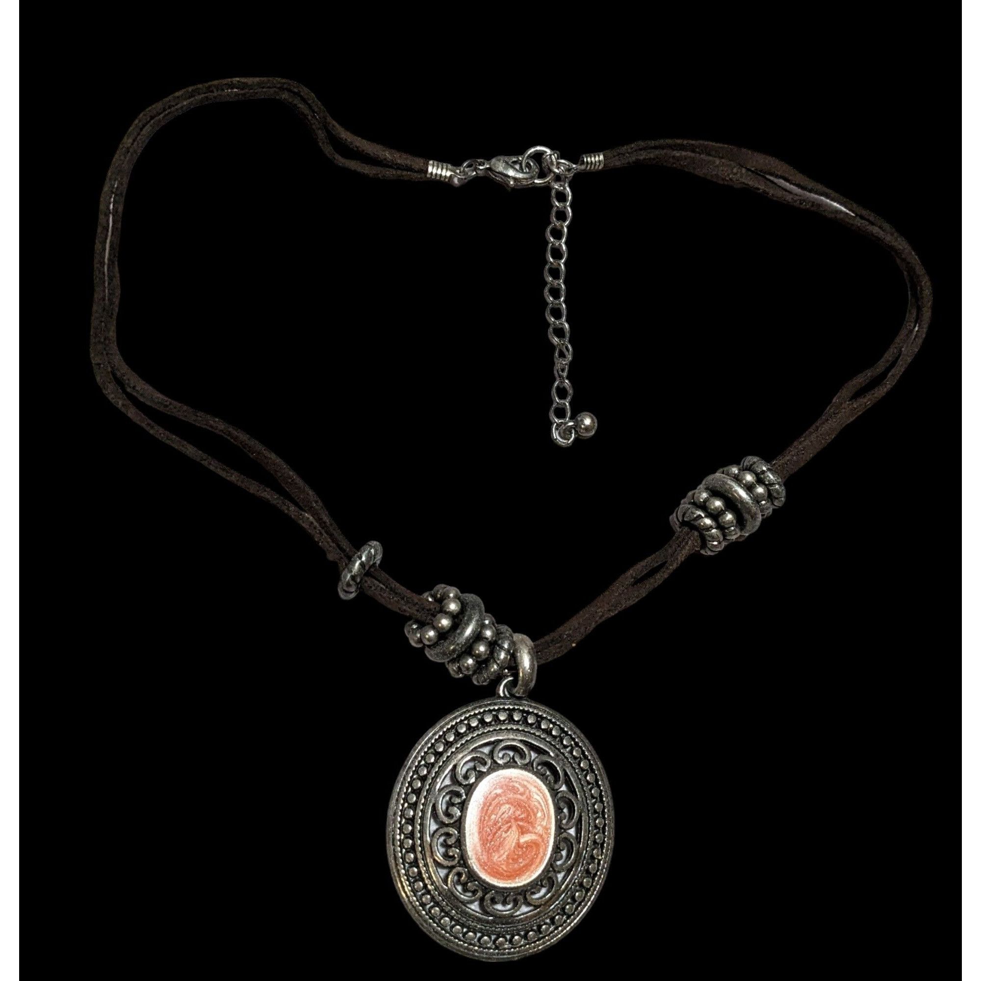 Other Victorian Style Enamel Medallion Necklace Size ONE SIZE - 1 Thumbnail