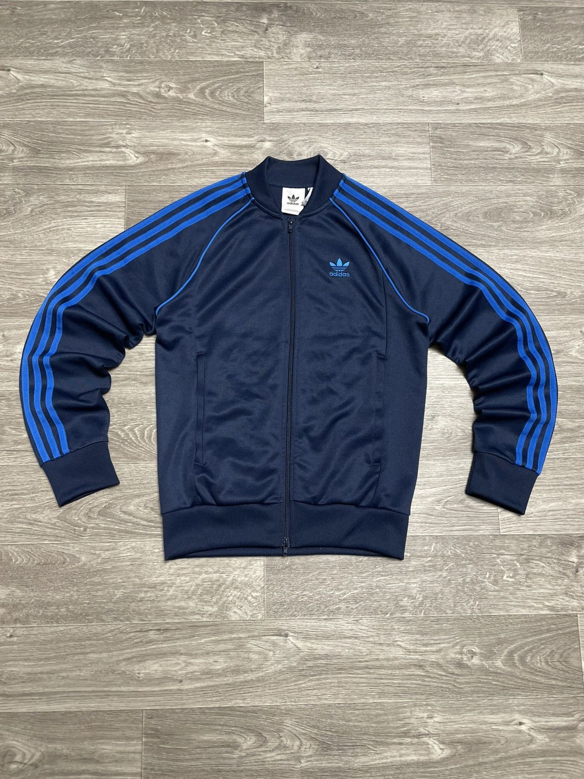 Adidas Vintage Adidas Fire Bird 3 Stripes Blue Track Jacket Y2K Size US S / EU 44-46 / 1 - 1 Thumbnail