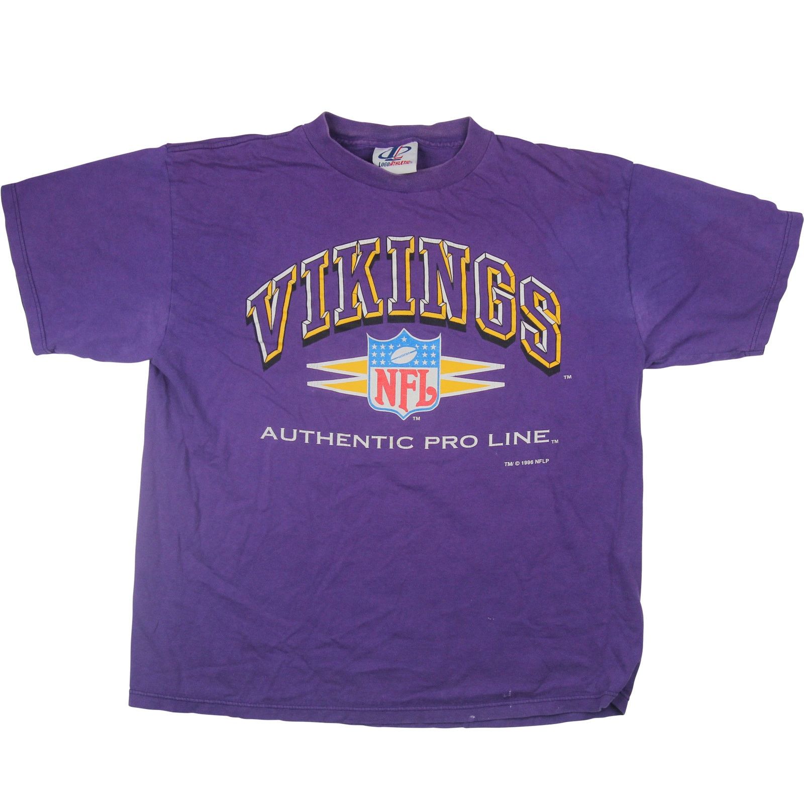 Logo Athletic × NFL × Vintage Vintage 1996 Logo Athletics Minnesota Vikings Graphic T Shir Size US L / EU 52-54 / 3 - 1 Thumbnail