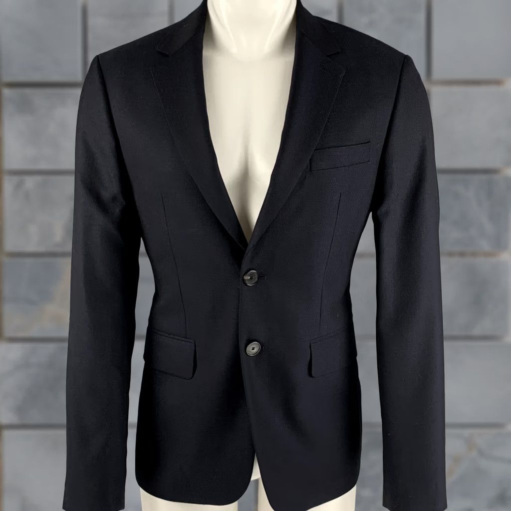 Sandro SANDRO Navy Wool Sport Coat Notch Lapel Size 40 Mens Size US XXS / EU 40 - 1 Thumbnail