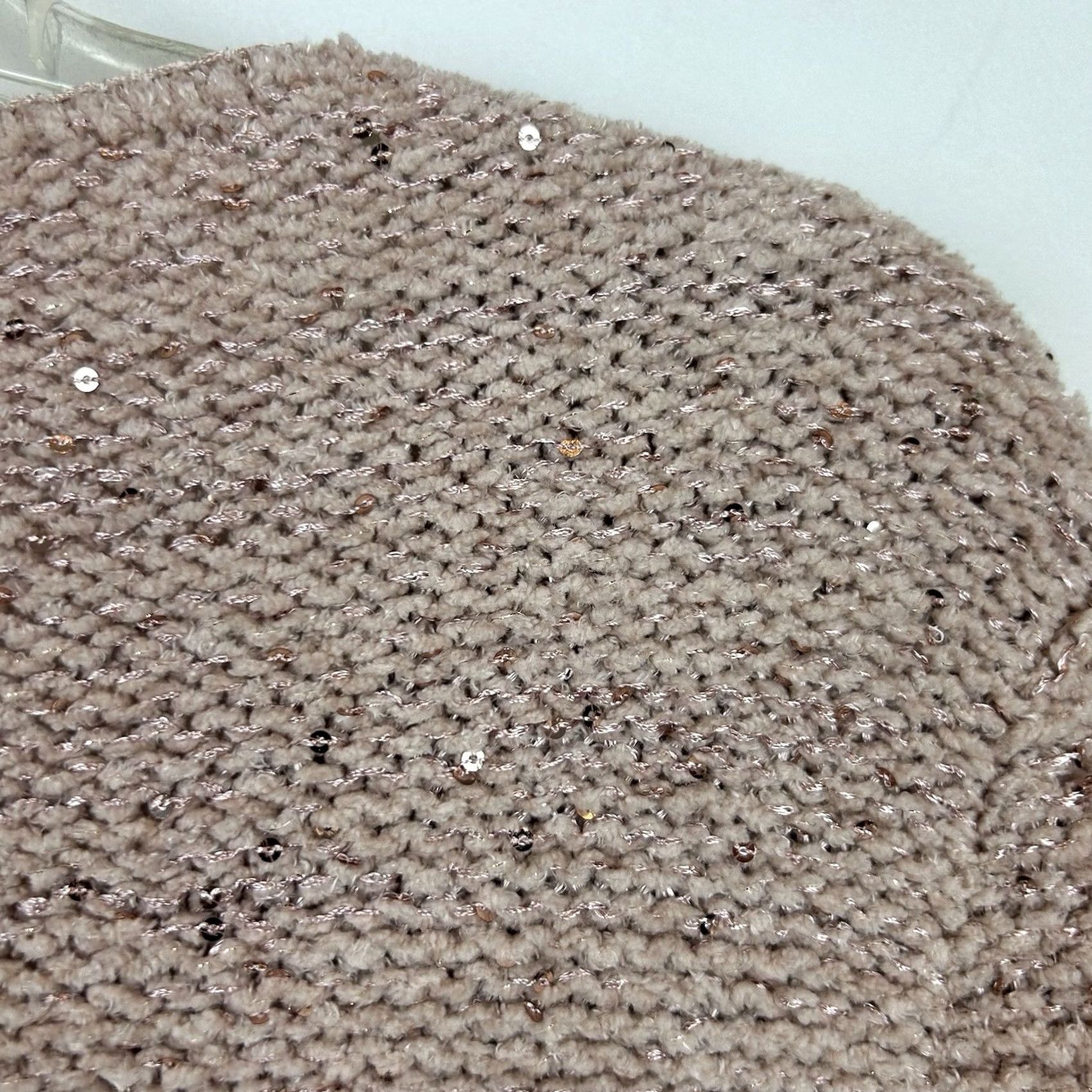 Vintage Chicos SweatER Womens L Sequin Dusty Rose V-Neck Knit Pullover Puff Sleeve Short Description: Organic? Size L / US 10 / IT 46 - 7 Thumbnail