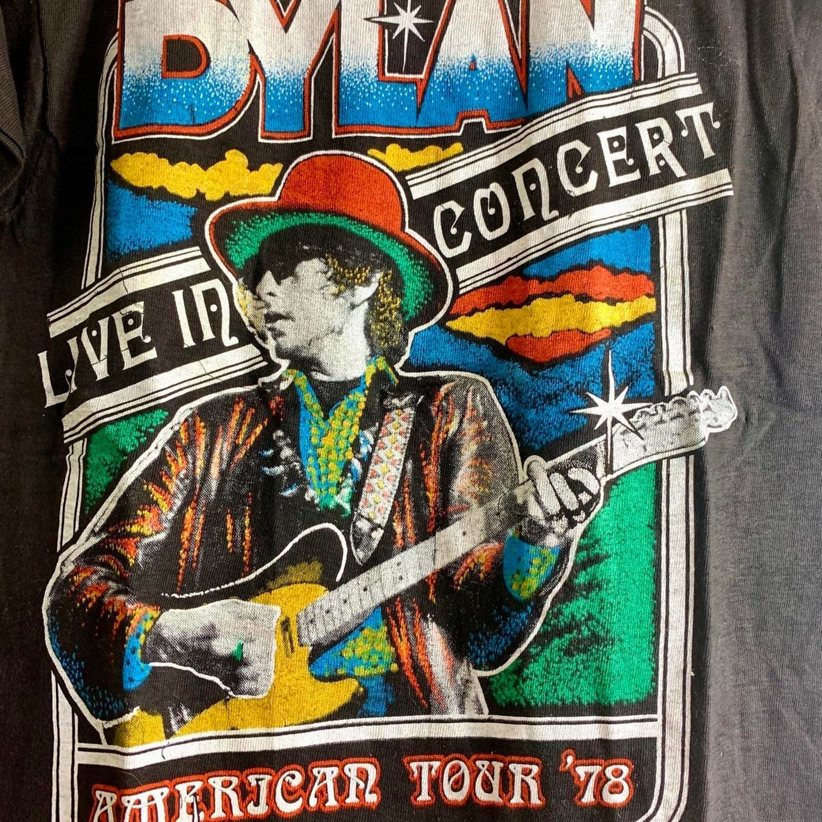 Vintage 1978 BOB DYLAN Live In Concert American Tour tee shirt L Size US L / EU 52-54 / 3 - 1 Thumbnail