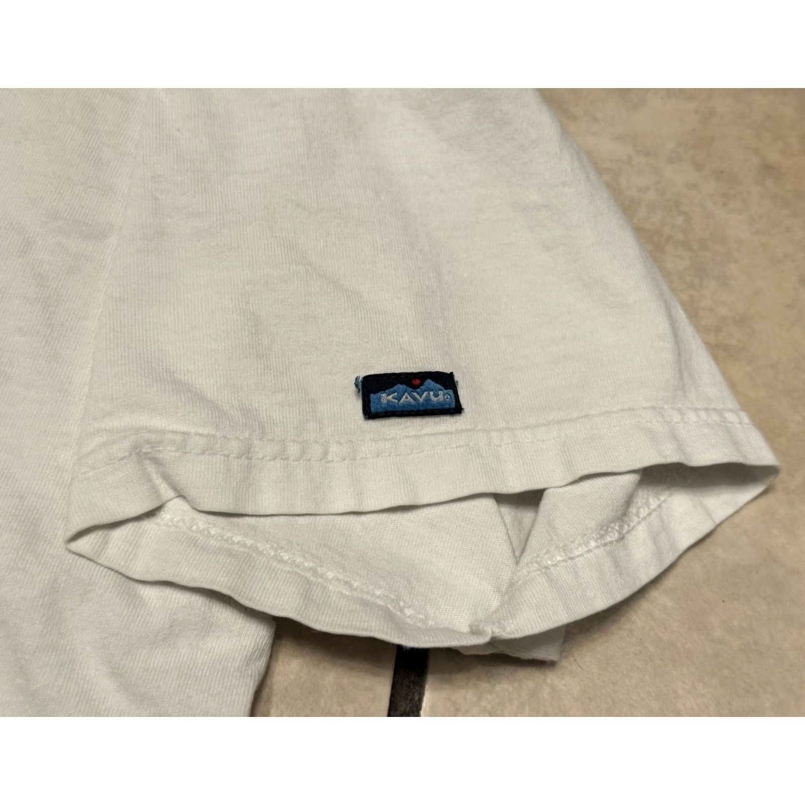 KAVU VINTAGE Kavu Granite Gripper 2000 Shirt XL White Graphic Print Crew Neck Short Sleeve Rock Climb Mens Size US XL / EU 56 / 4 - 7 Thumbnail