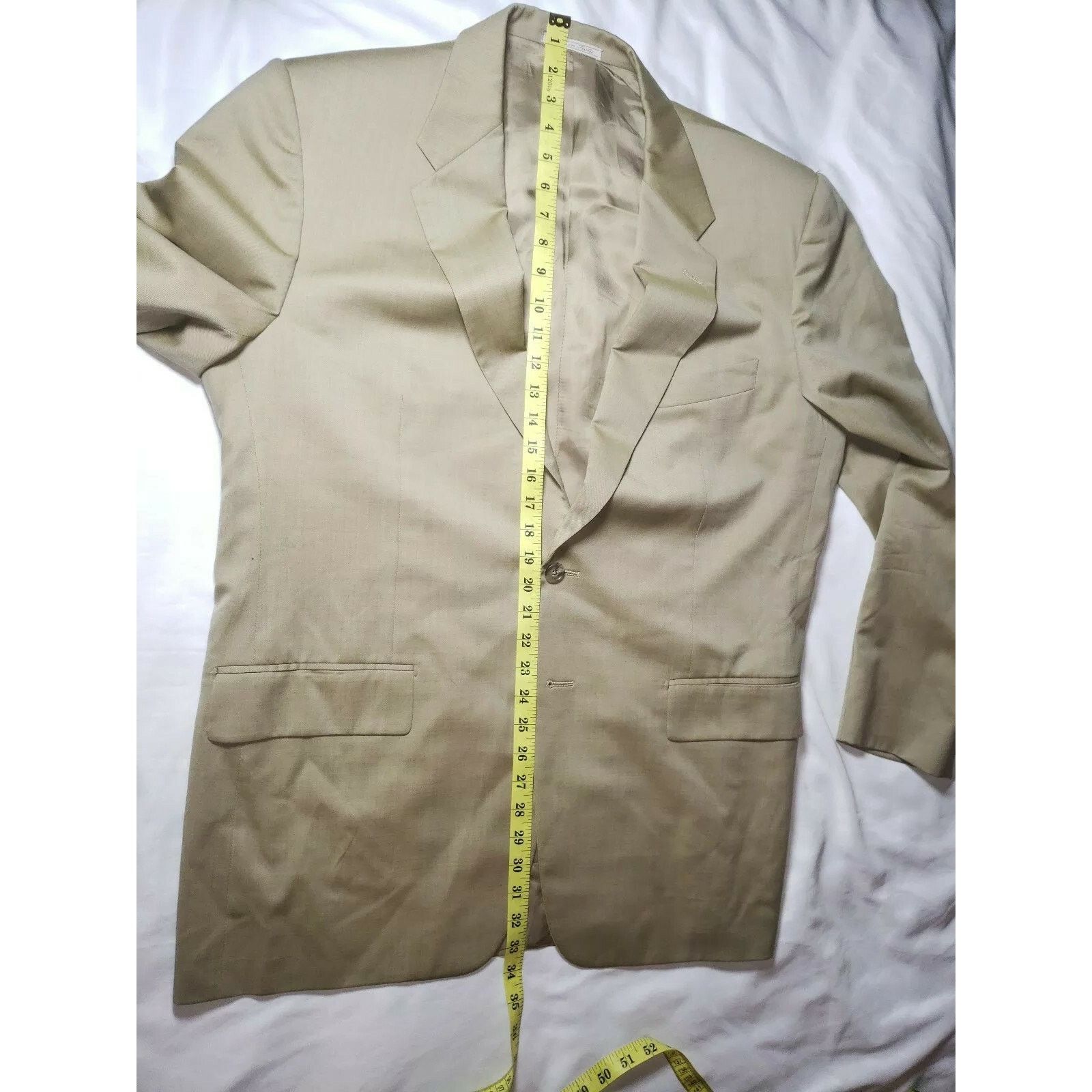 Corneliani Corneliani Blazer Suit Jacket Men Size 54R Tan Brown Wool Size 54R - 5 Thumbnail