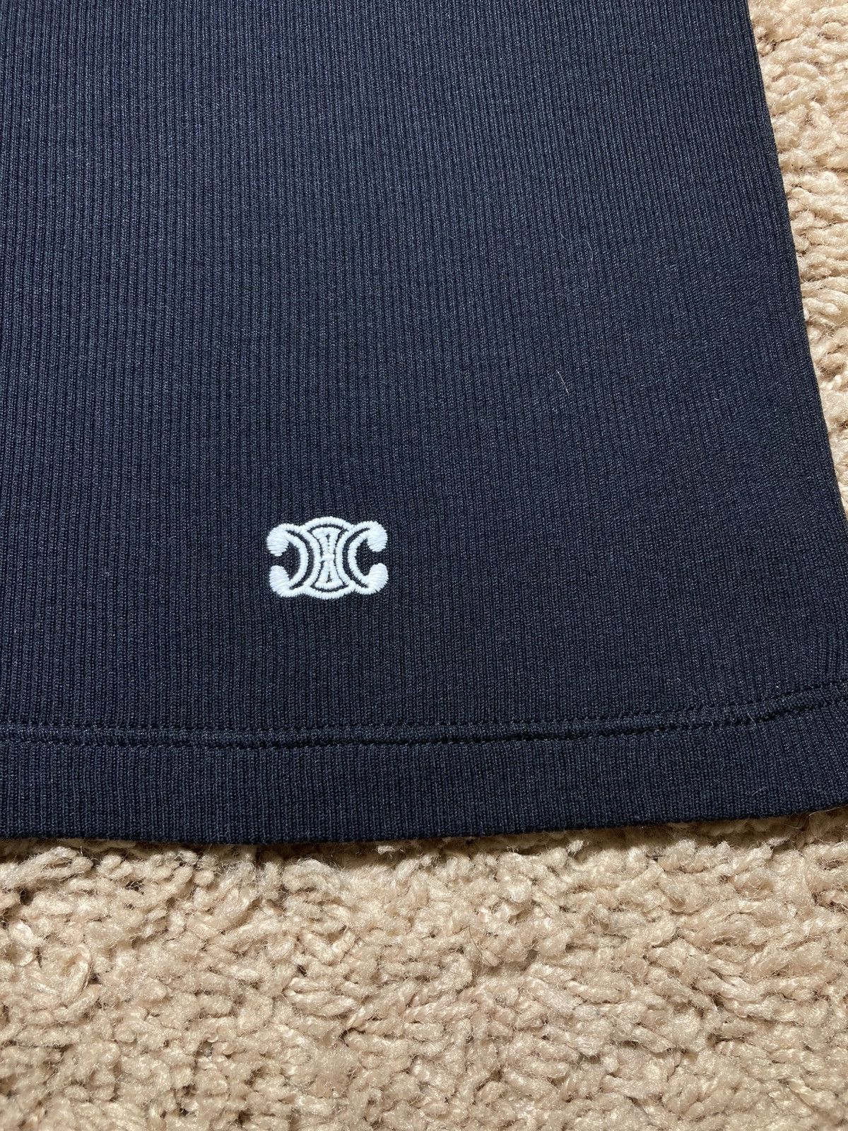 Celine × Hedi Slimane New AW23 Celine Silk Tank Top Triomphe Logo Hedi 2023 Black Size US M / EU 48-50 / 2 - 3 Thumbnail