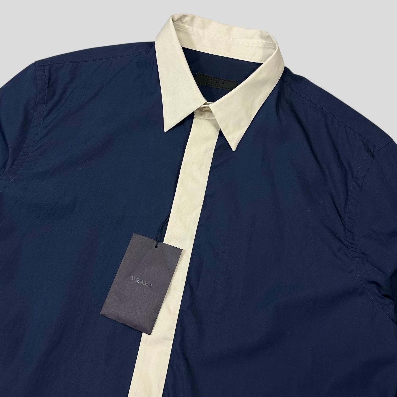 Prada Prada 2016 Store Exclusive Contrast Stripe Shirt DSWT - M Size US M / EU 48-50 / 2 - 2 Thumbnail