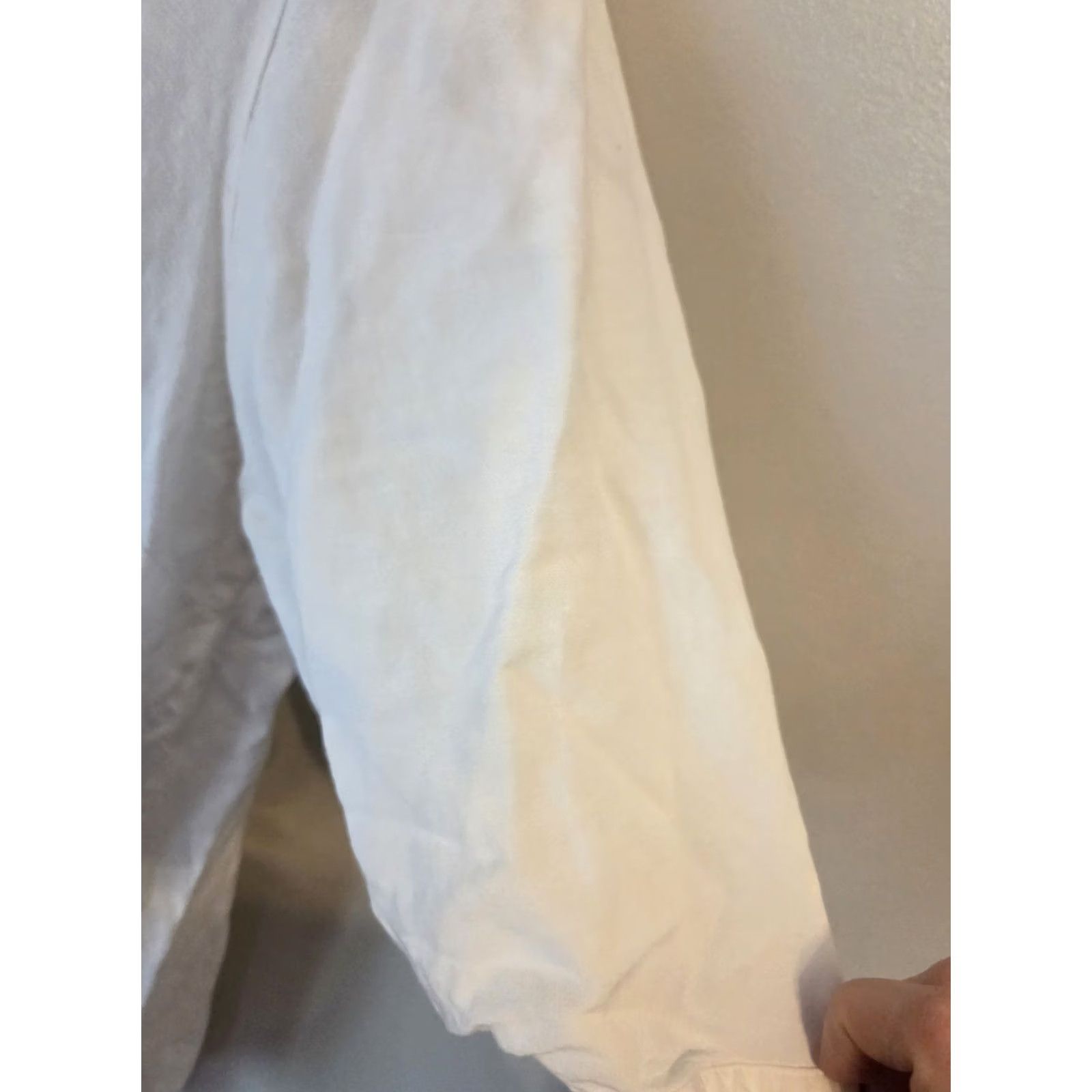Vintage Maggie Barnes For Catherines White Pleated Trim Linen Button Down Top Boho 1X Shirt Womens Size XL / US 12-14 / IT 48-50 - 4 Thumbnail
