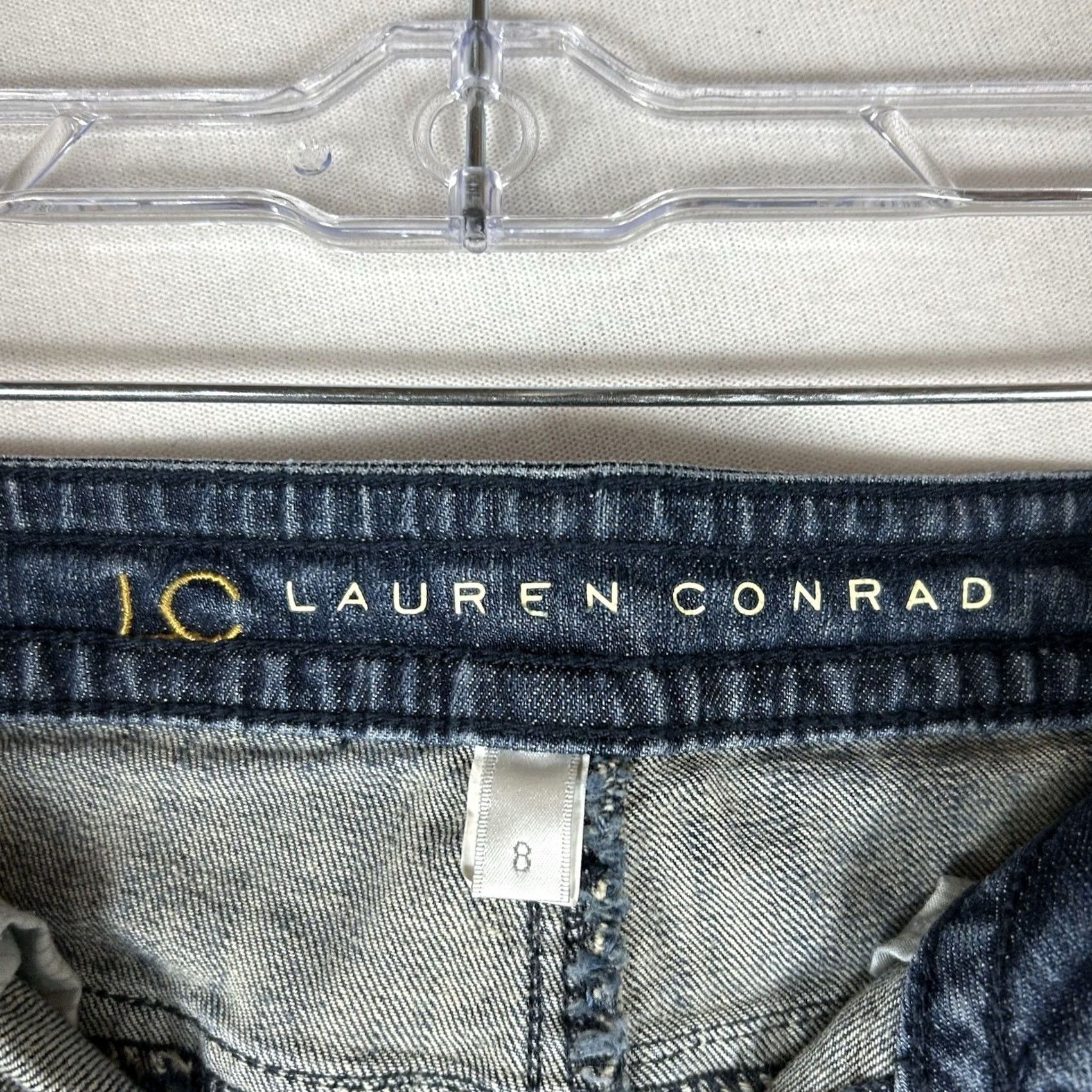Vintage LC Lauren Conrad Jeans Straight Leg Denim Blue 8 Mid Rise 5-Pocket Womens Jeans Size 30" / US 8 / IT 44 - 5 Thumbnail