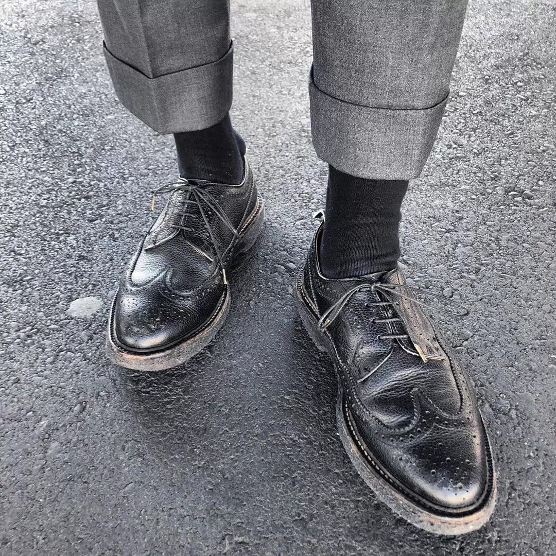 Thom Browne Thom Browne Classic Black Brogue Rubber Sole Size 10 Size US 10 / EU 43 - 6 Thumbnail