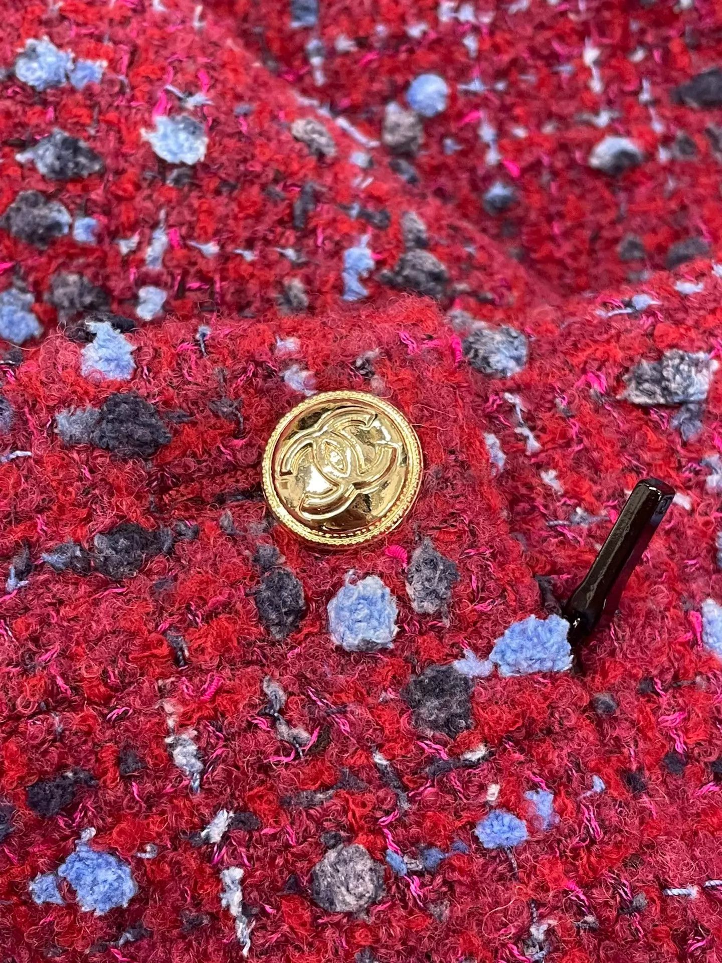 Chanel Chanel Equestrian Red Tweed Skirt Size 34 NWT Size 25" / US 0 / IT 36 - 2 Thumbnail