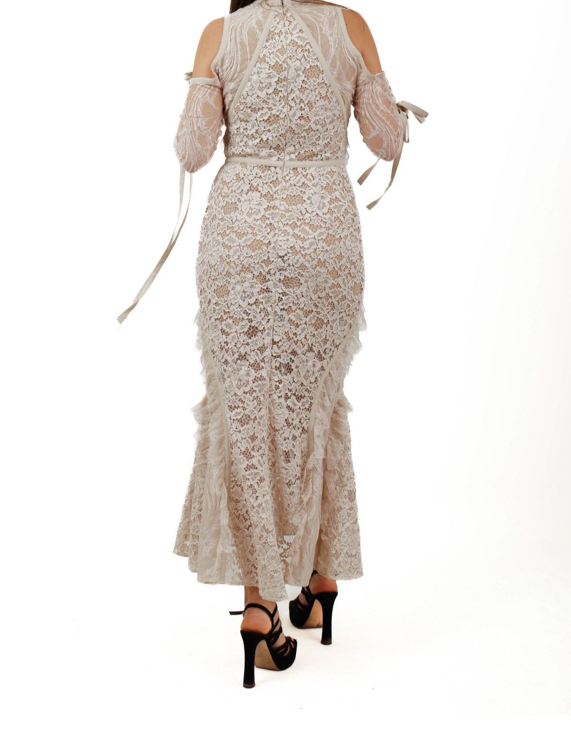 Elie Saab Long Elie Saab Dress in Lace and Crepe – Size 38 Size M / US 6-8 / IT 42-44 - 5 Thumbnail