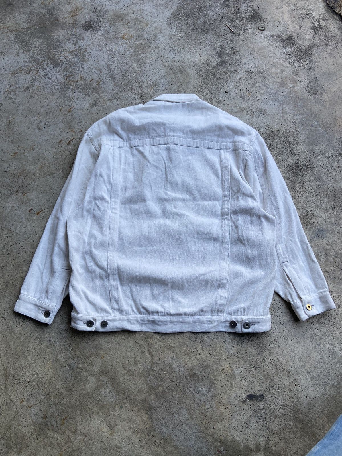 Maison Margiela SS2020 Maison Margiela Off White Denim Oversized Jacket Size US L / EU 52-54 / 3 - 6 Thumbnail