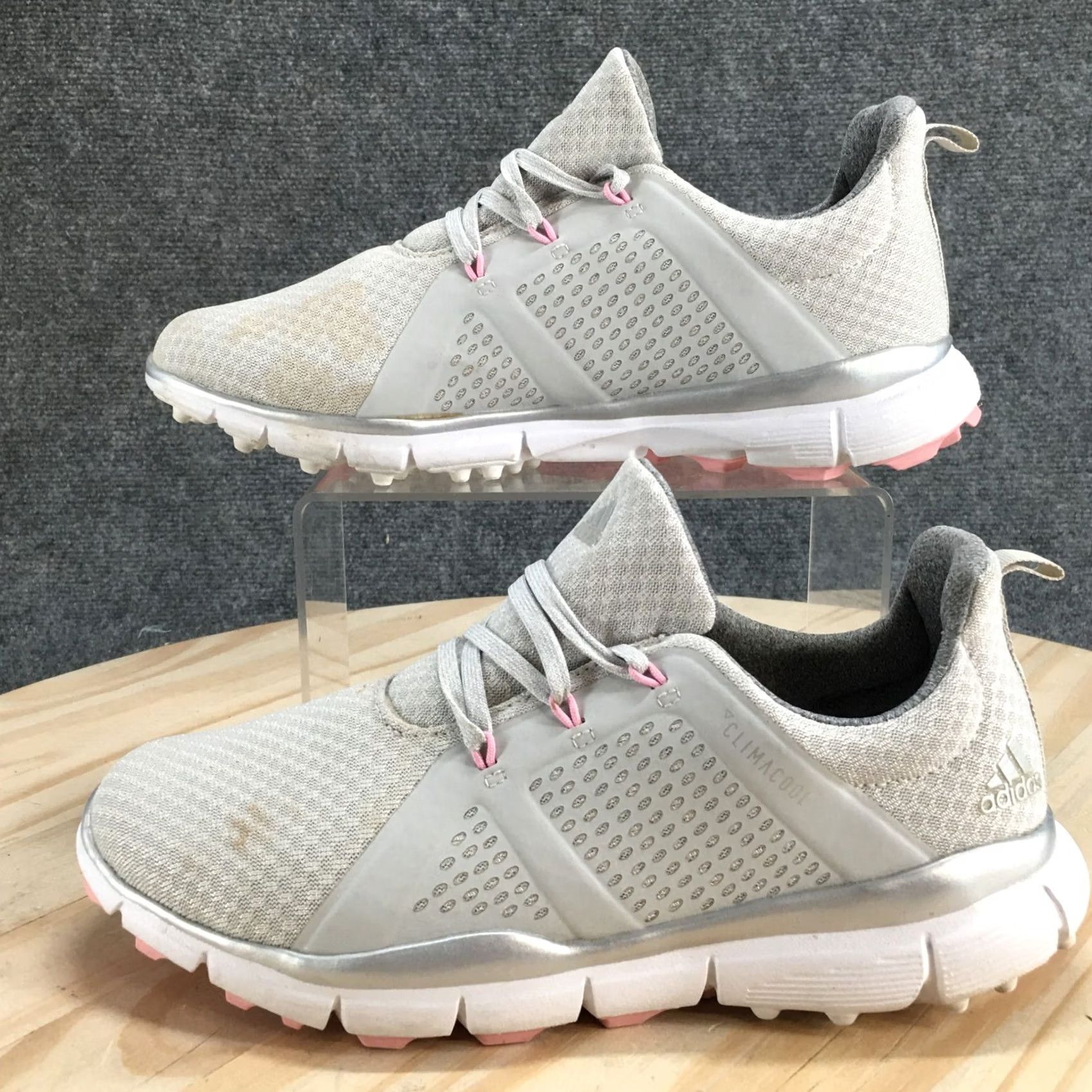 Adidas Adidas Sneaker Womens 8 Gray Climacool Cage Athletic Golf Laced Up Casual G26627 Size US 8 / IT 38 - 2 Thumbnail