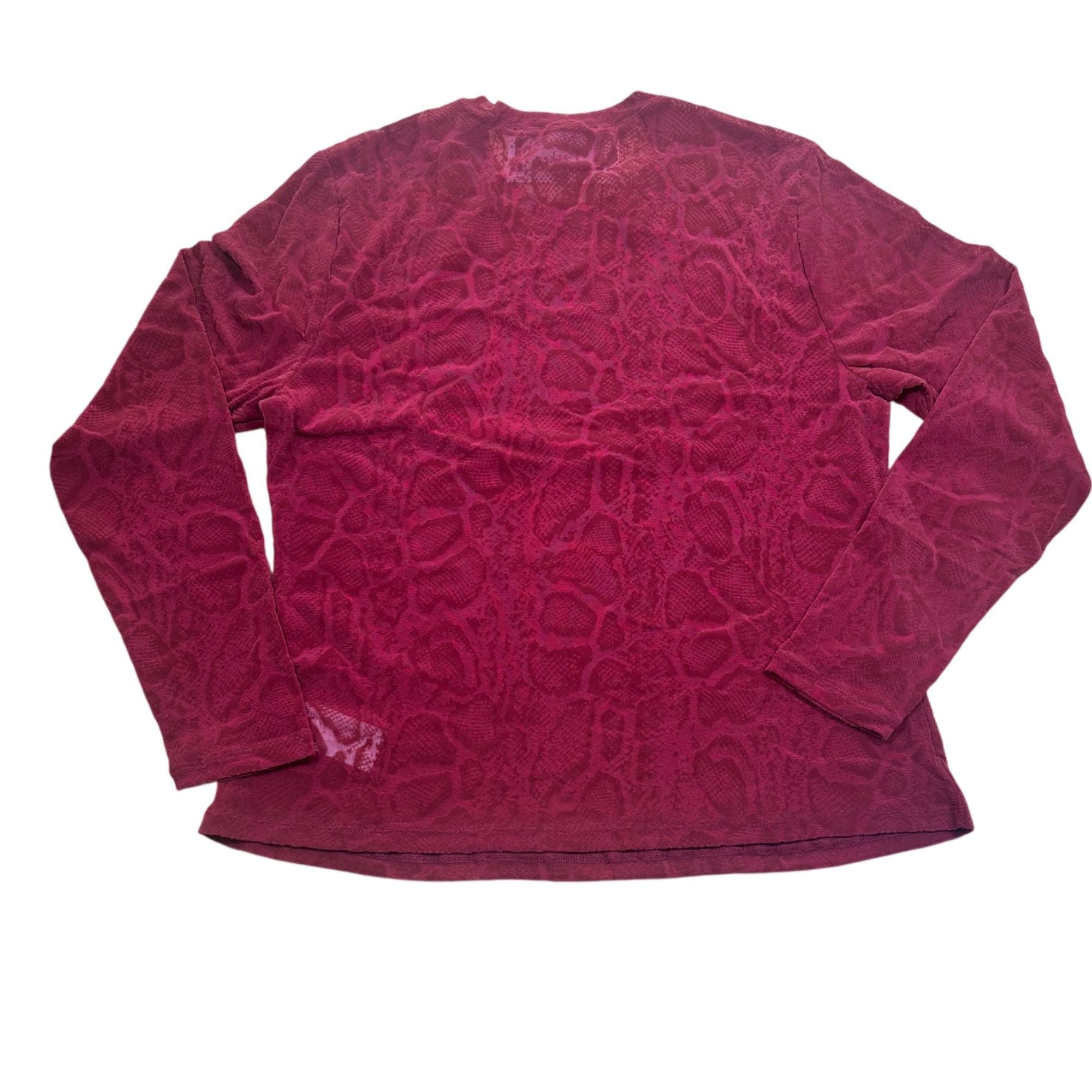 Other NWT Nina Parker Plus Snake Printed Party Wear Blouse 1X Burg Size XL / US 12-14 / IT 48-50 - 3 Thumbnail