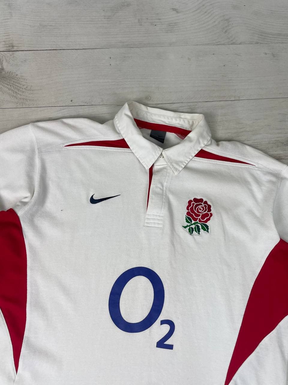 Nike Vintage Nike England Rugby 2003 2005 Rugby Long Sleeve Shirt Size US XXL / EU 58 / 5 - 2 Thumbnail