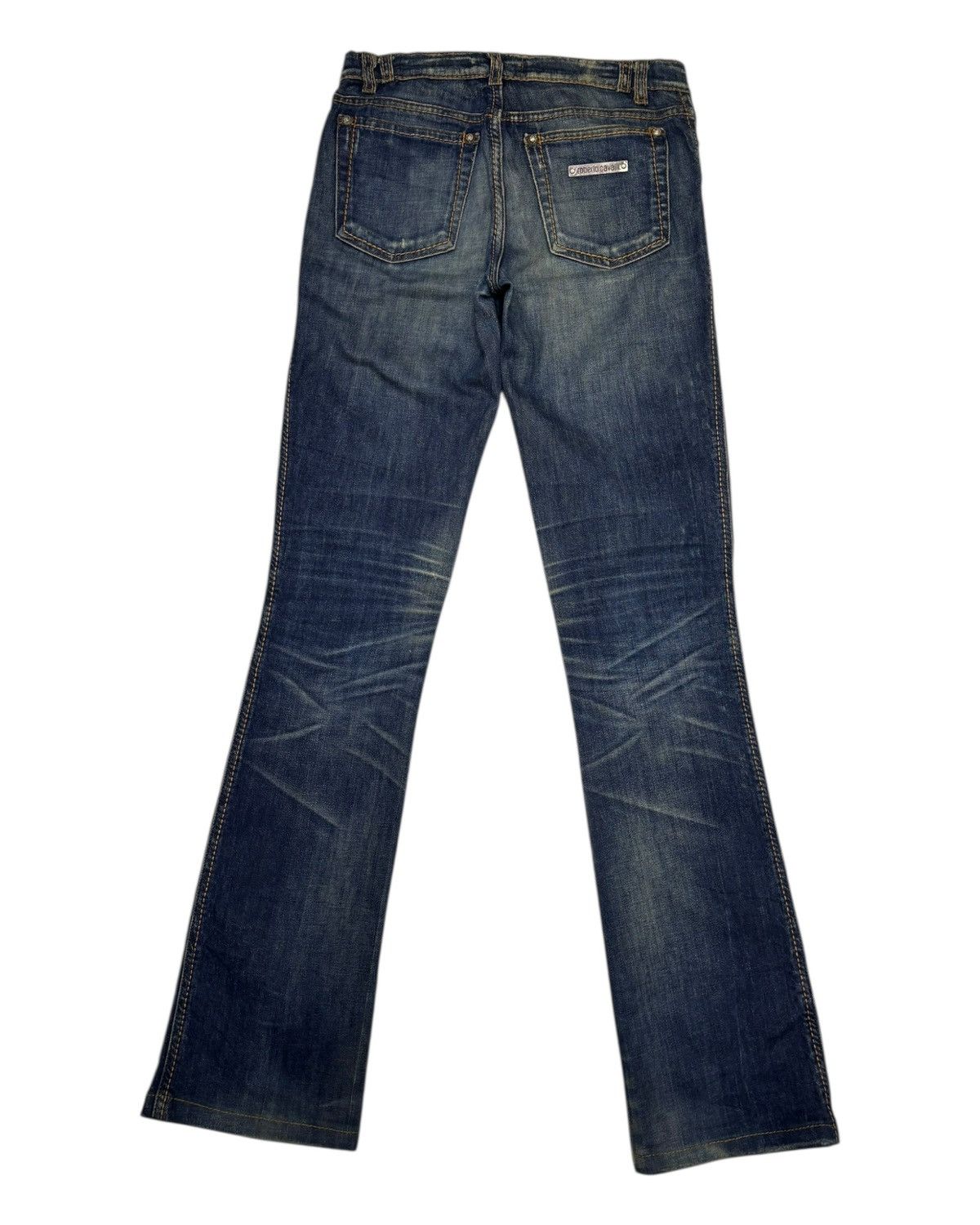 Just Cavalli × Roberto Cavalli ROBERTO CAVALLI LEOPARD DISTRESSED FLARE JEANS Size 29" - 8 Thumbnail