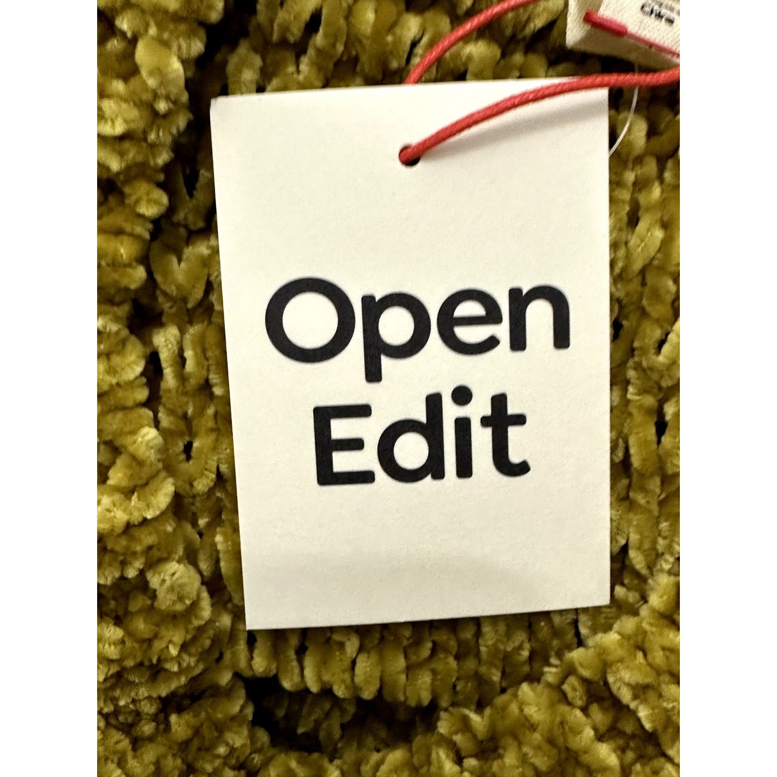 Other Open Edit Sweater Short Sleeve Crop Green Gold W Medium NWT Size M / US 6-8 / IT 42-44 - 8 Thumbnail