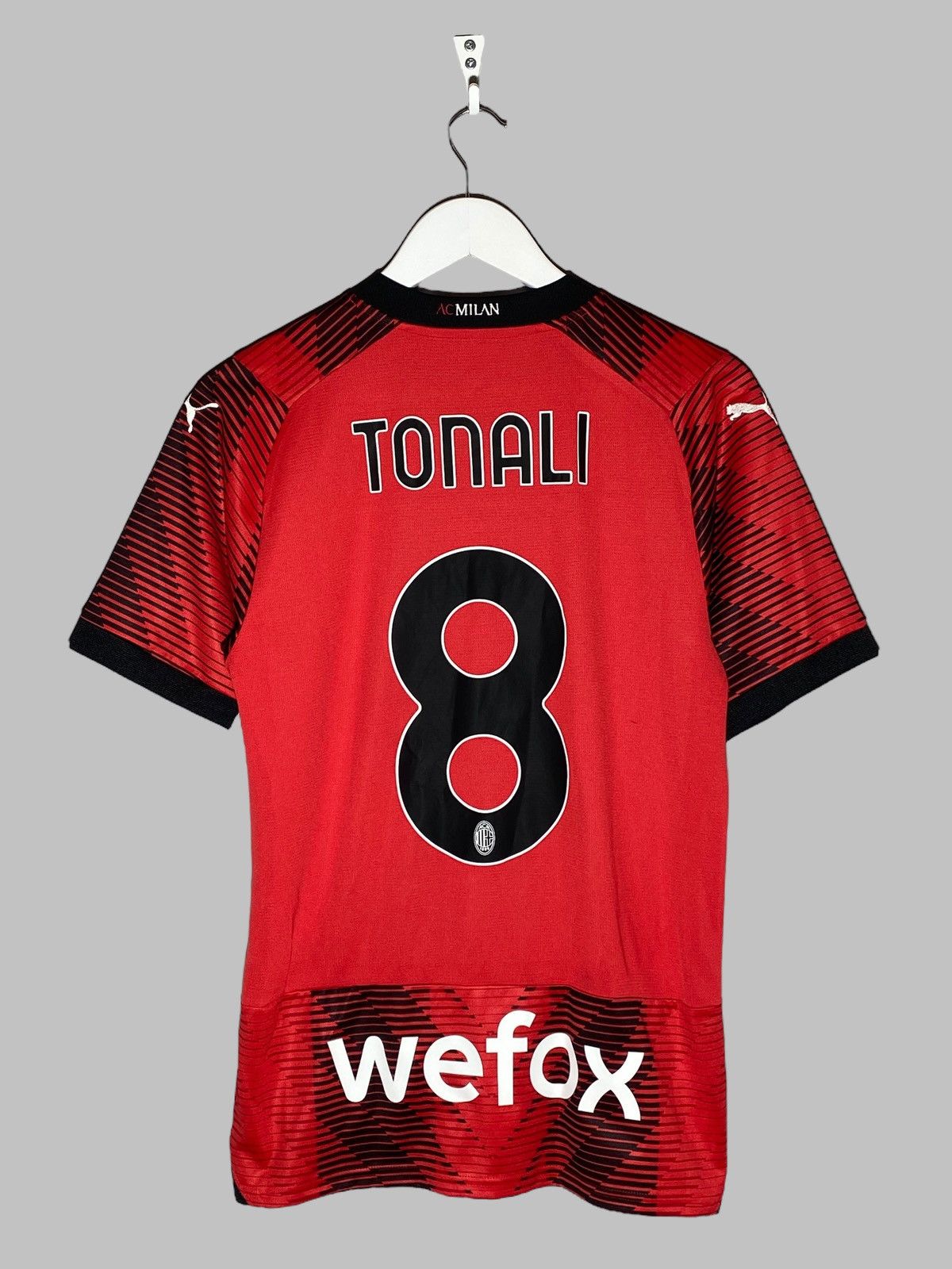 Adidas #4 Tonali Puma AC Milan 2023/24 Football Shirt Size US S / EU 44-46 / 1 - 2 Thumbnail