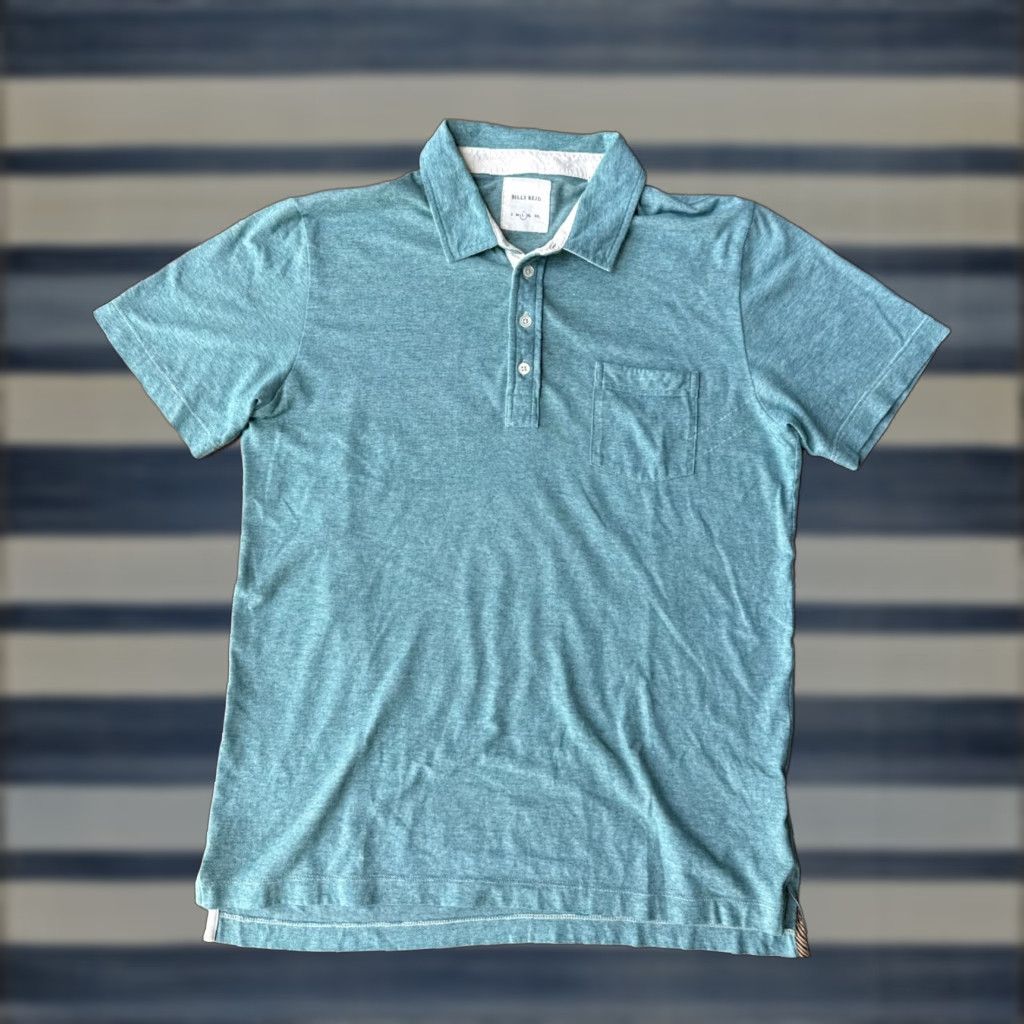 Billy Reid Billy Reid Polo Shirt Men's L Short Sleeve Pocket Blue Buttons Shirt Polo Casual Workwear Regular Fit Size US L / EU 52-54 / 3 - 1 Thumbnail