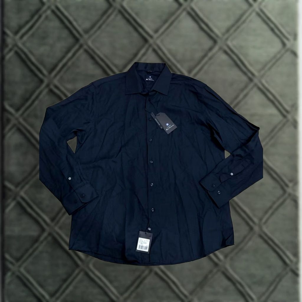 Ben Sherman NWT Ben Sherman Men’s Dobby Dot Shirt Navy Blue Button Up Size XL 17-17.5 Size US XL / EU 56 / 4 - 1 Thumbnail