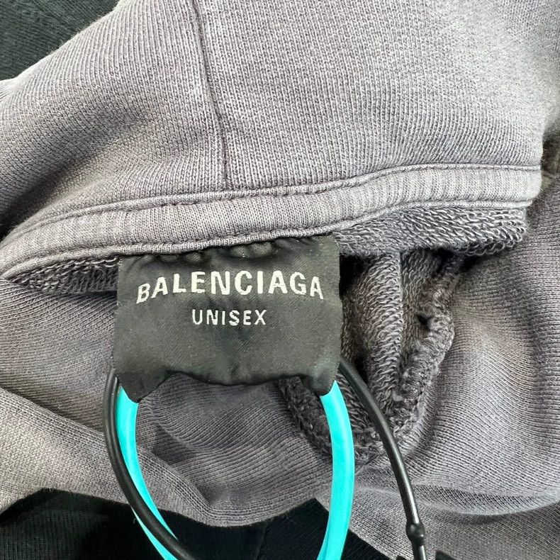 Balenciaga Balenciaga Ombre Embroidered Logo Washed Hoodie Size US M / EU 48-50 / 2 - 3 Thumbnail