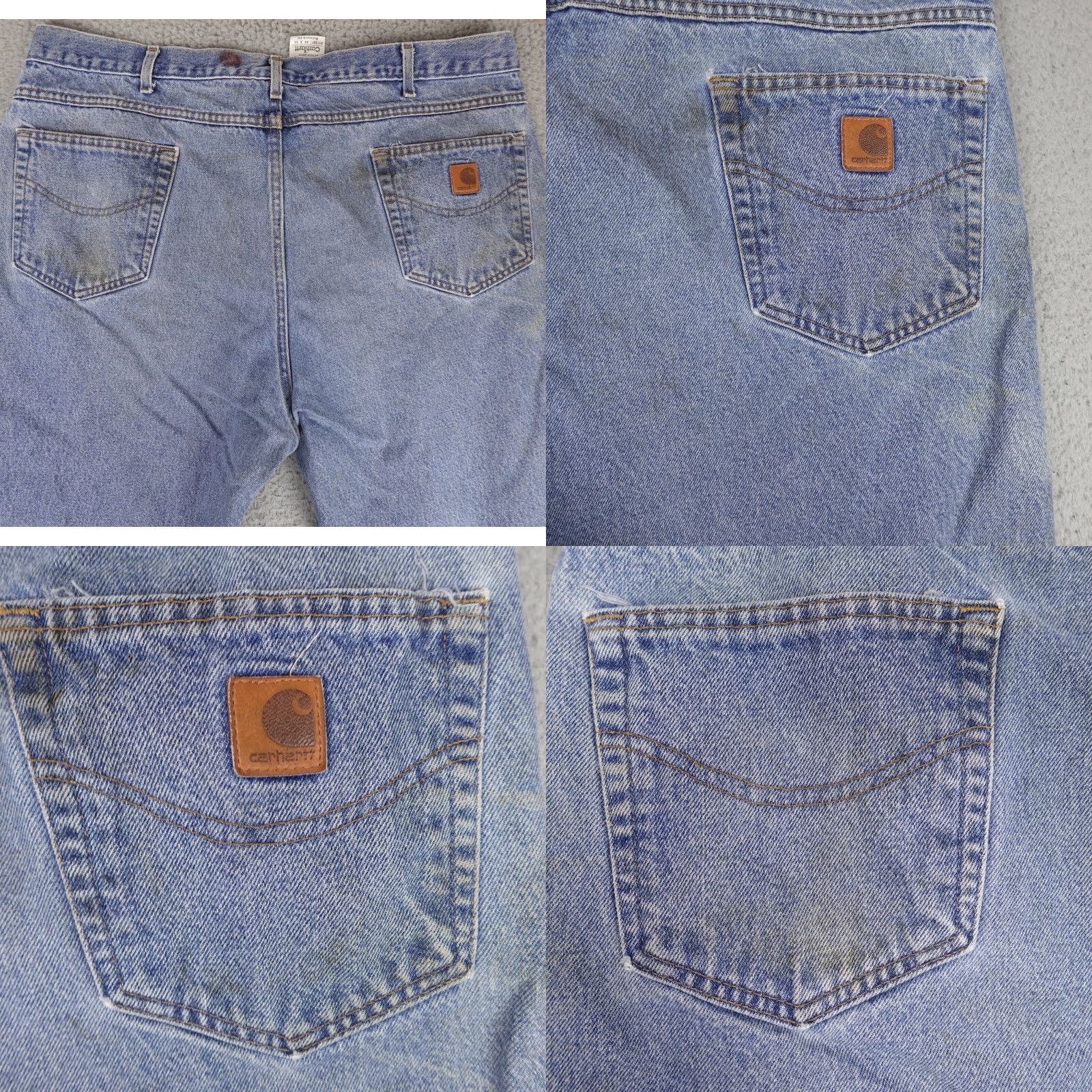 Carhartt Carhartt Jeans Mens 44x32 Blue Denim Patch 40x32 Actual DST Work Size US 44 / EU 60 - 9 Thumbnail