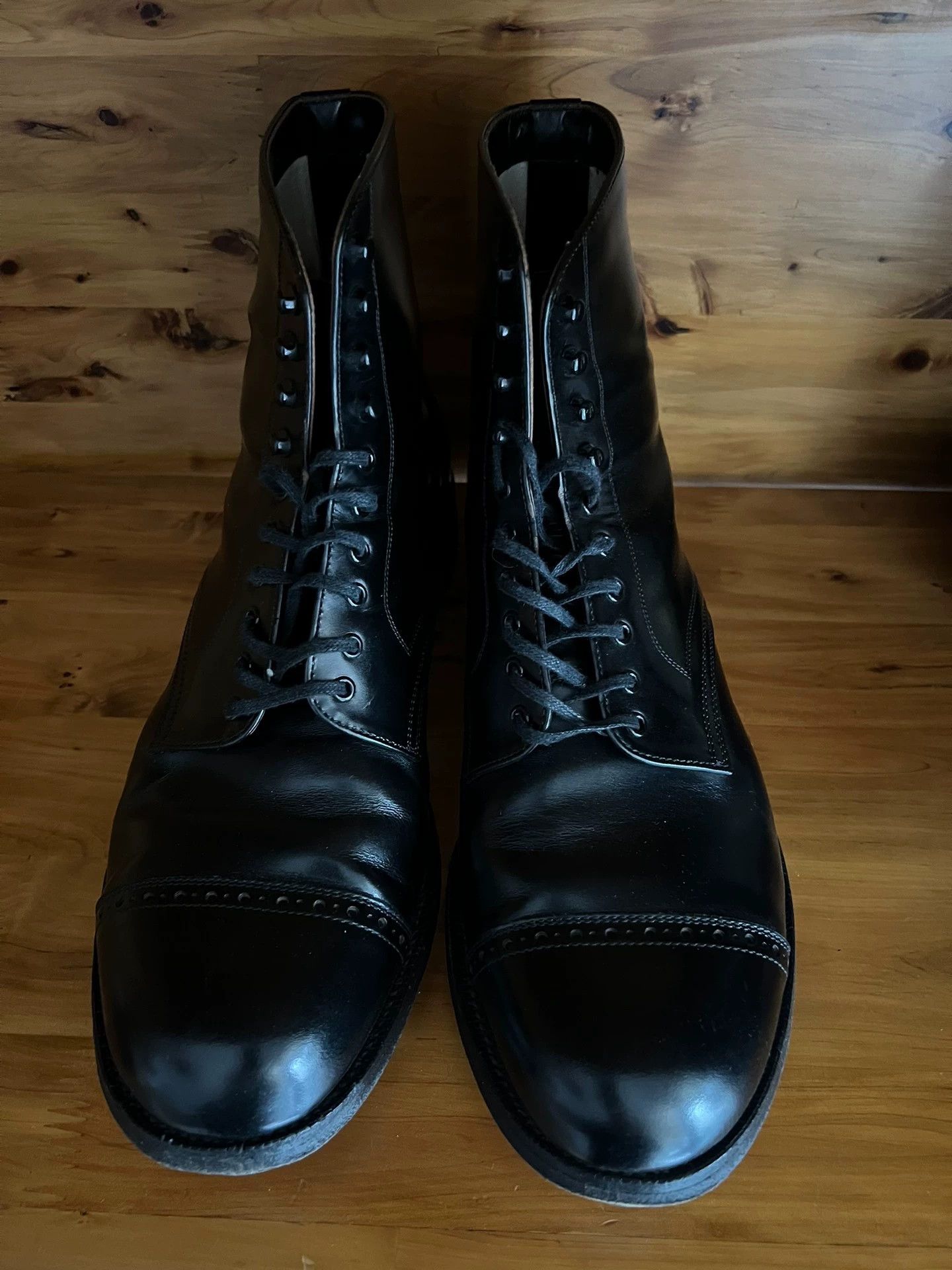 Visvim Phigvel Black Service Boots Italian Leather 91/2D (42.5-43) Size US 9.5 / EU 42-43 - 2 Thumbnail