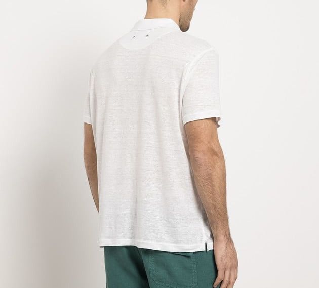 Vilebrequin Vilebrequin White Linen Polo Shirt Size US S / EU 44-46 / 1 - 4 Thumbnail