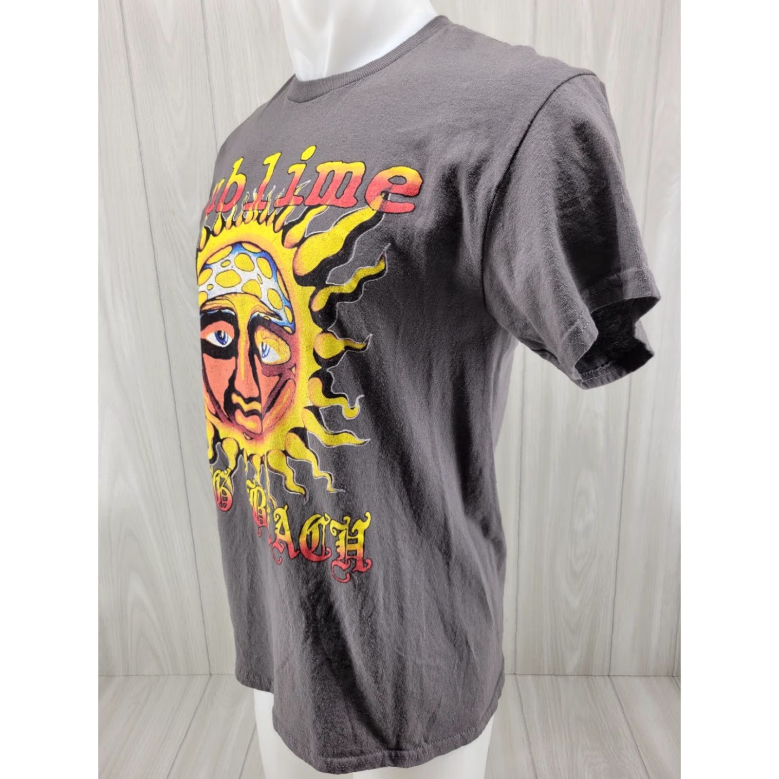 ASH VINTAGE Sublime Long Beach Shirt Mens Medium Ash Gray 100% Cotton Graphic Tee Size US M / EU 48-50 / 2 - 3 Thumbnail