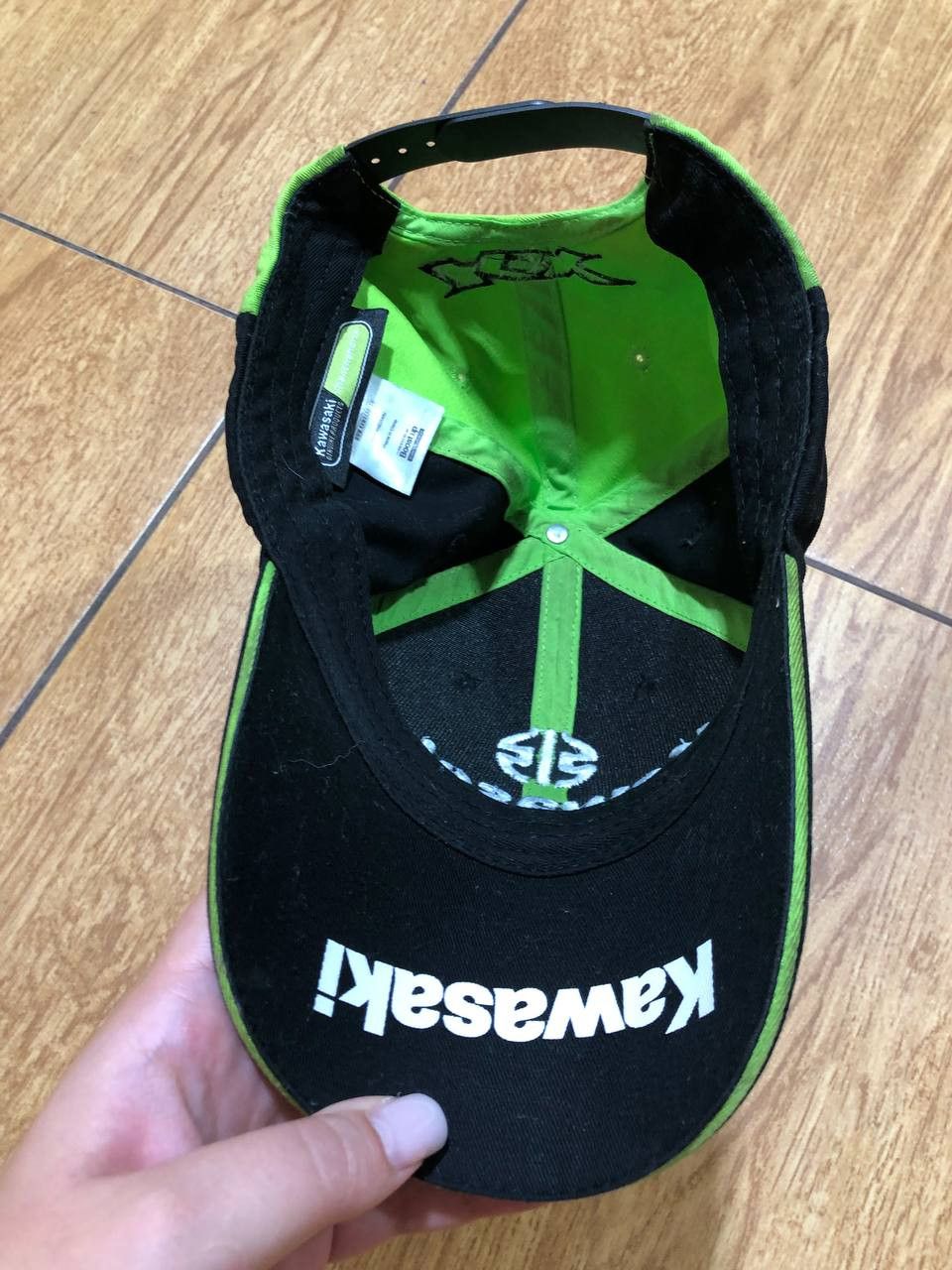 Vintage Vintage black Cap Y2K big logo Kawasaki racing team Hats Size ONE SIZE - 15 Thumbnail