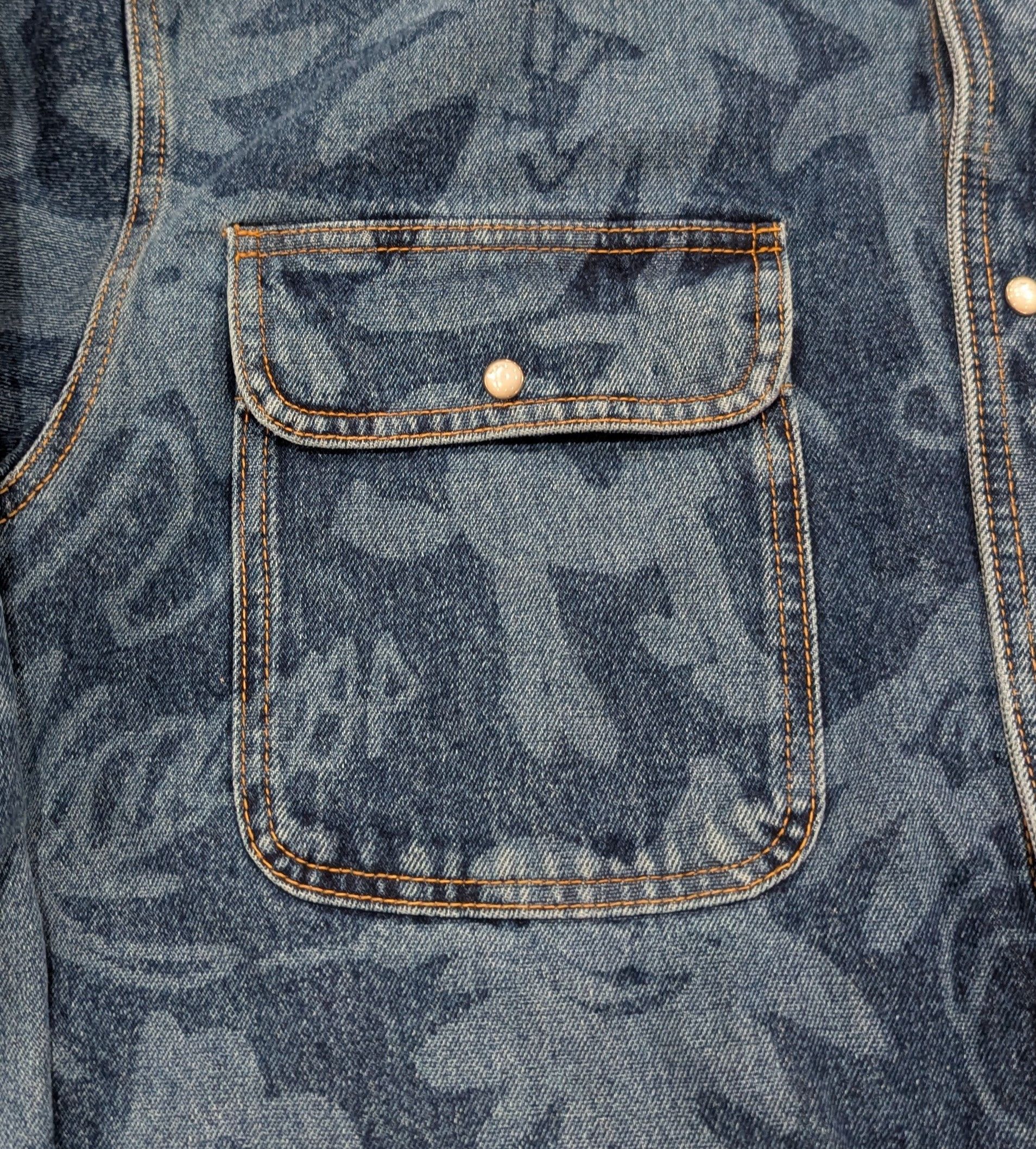 Palm Angels PALM ANGELS Palmity Laser Overshirt Denim Medium Size US M / EU 48-50 / 2 - 3 Thumbnail