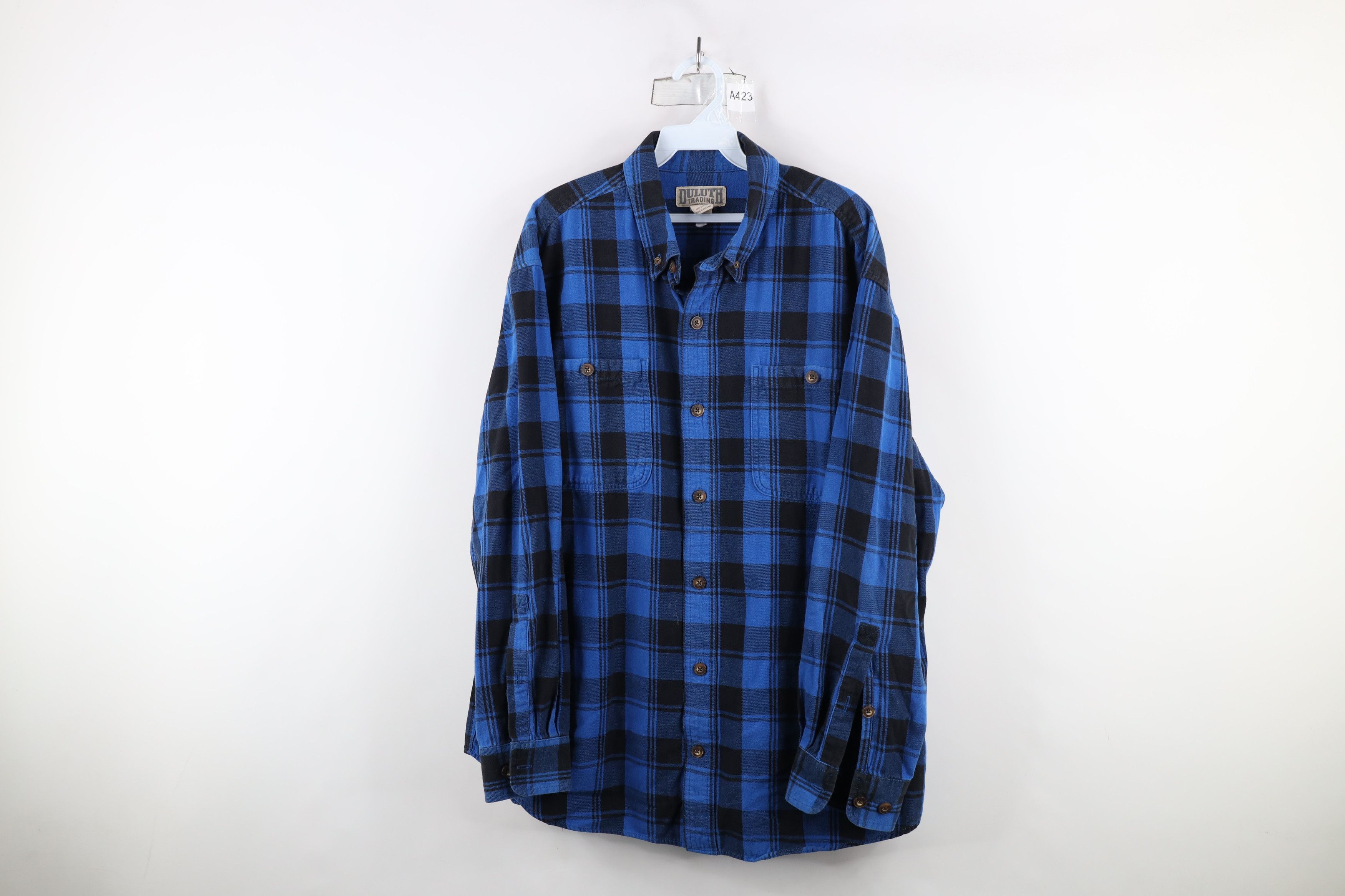 Duluth Trading Company × Vintage Duluth Trading Co Heavyweight Flannel Button Down Shirt Size US L / EU 52-54 / 3 - 1 Thumbnail