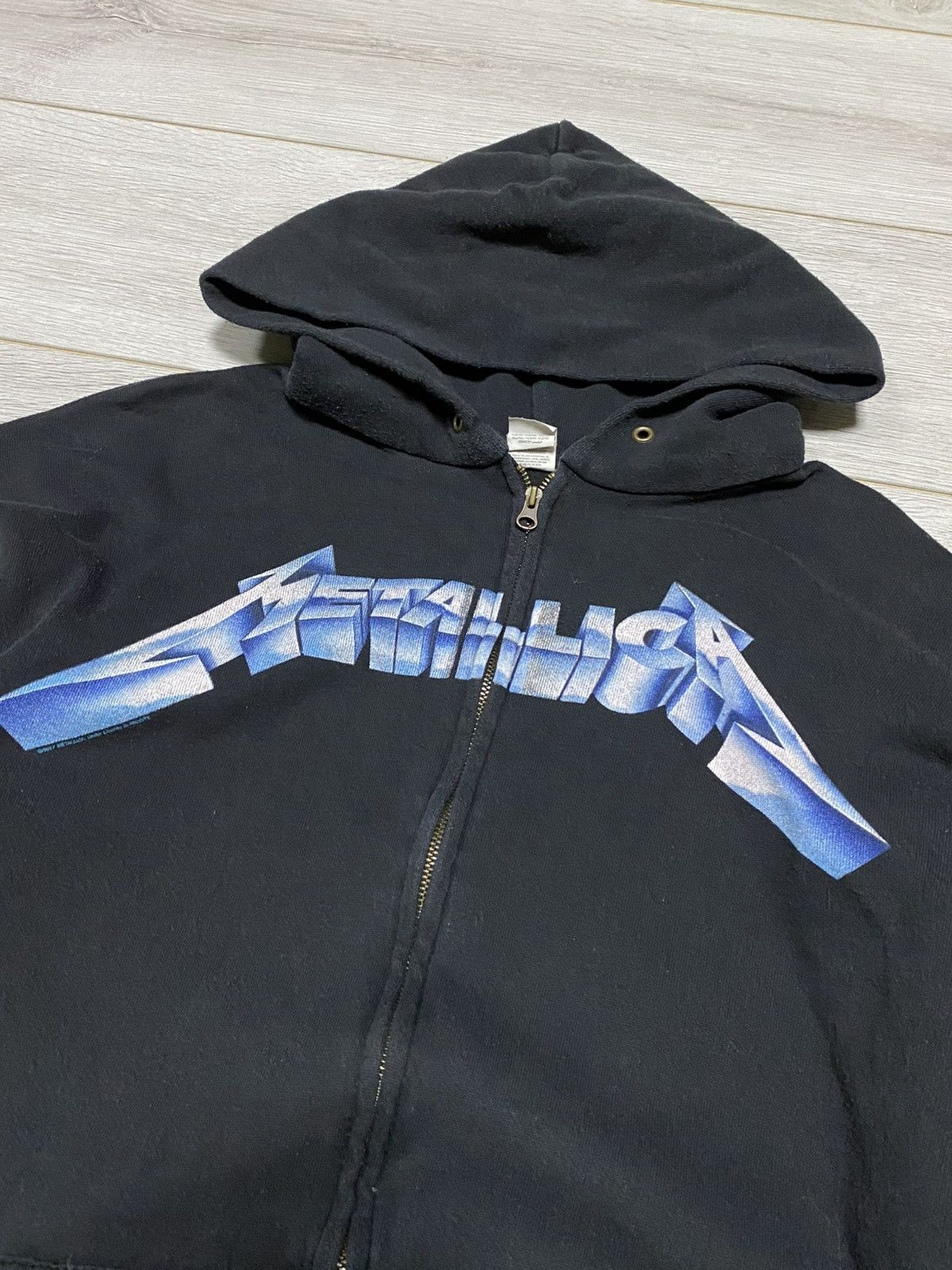 Metallica Metallica Ride the lightning zip hoodie vintage Size US XL / EU 56 / 4 - 4 Thumbnail