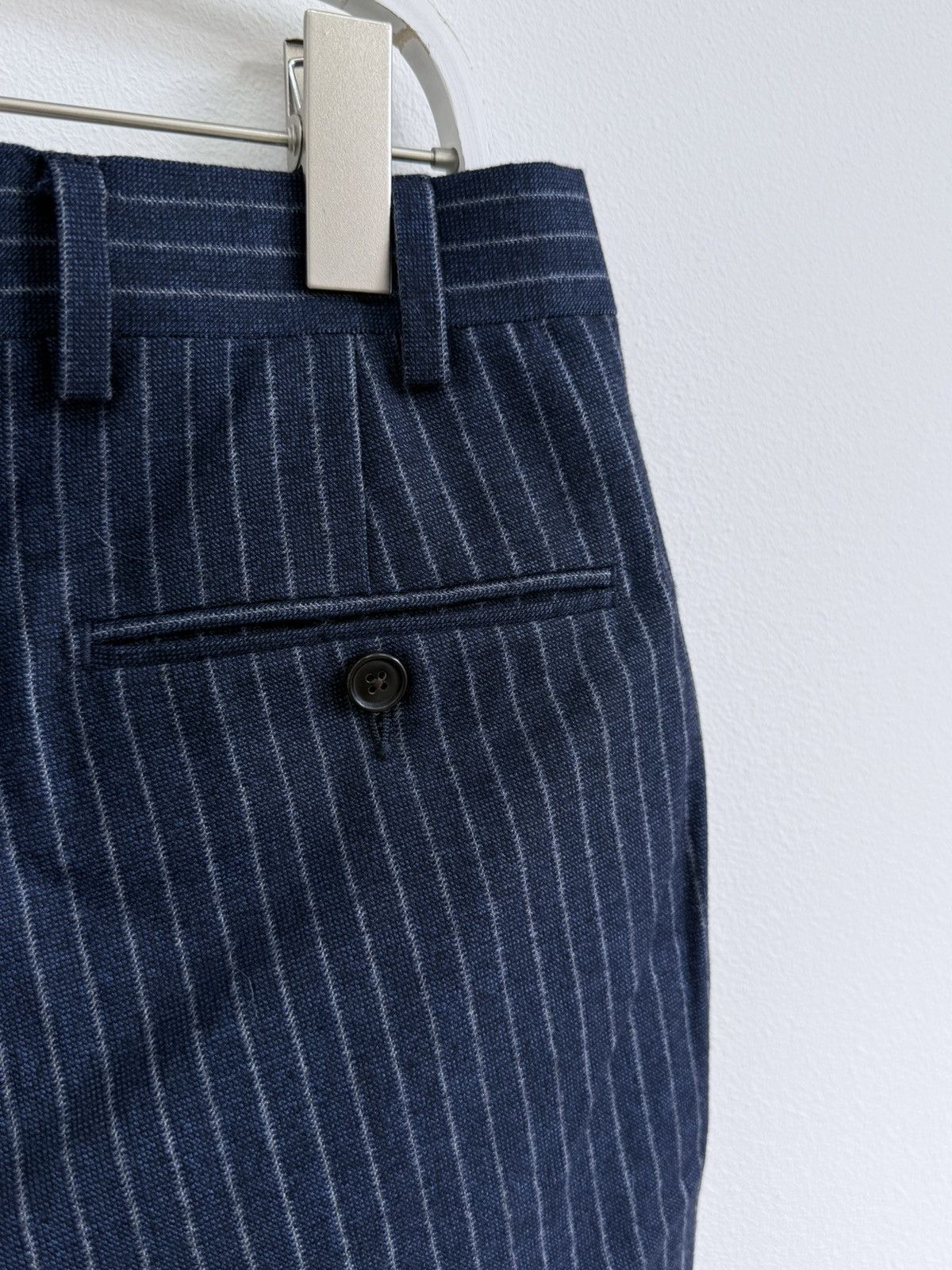 Suitsupply Suitsupply Navy Striped Wool Silk 2 Piece Suit Size 46 Size 36R - 10 Thumbnail