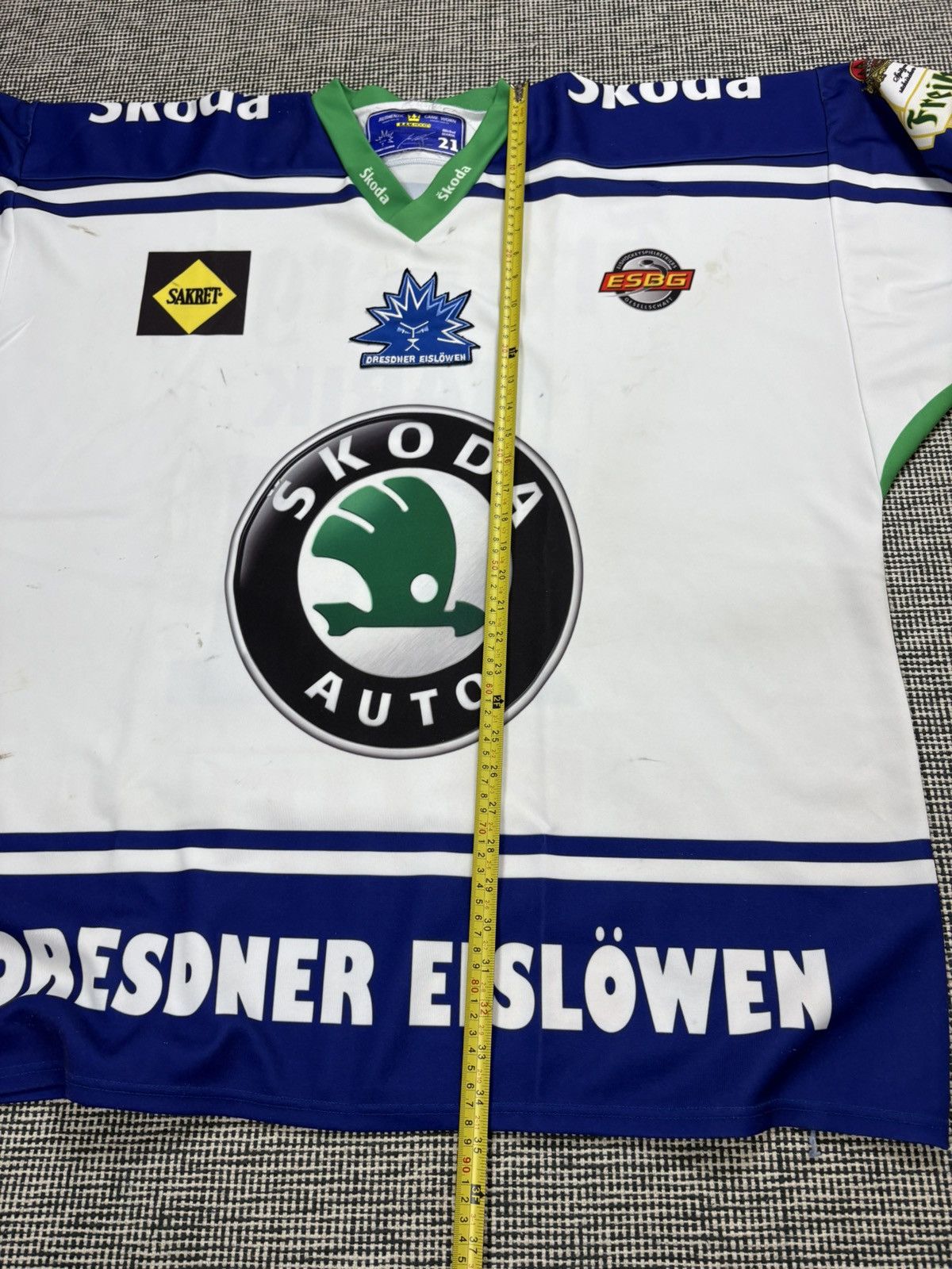 Other 08/09 Game Worn Dresdner Eislowen #21 Marik hockey jersey Size US XXL / EU 58 / 5 - 10 Thumbnail
