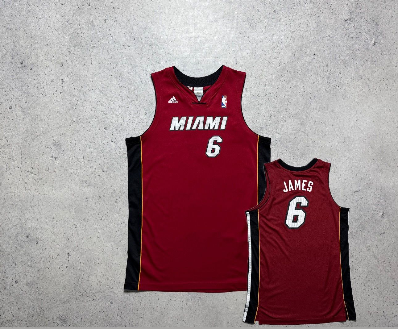 Adidas Adidas Miami #6 James NBA Jersey Shirt Size US S / EU 44-46 / 1 - 1 Thumbnail