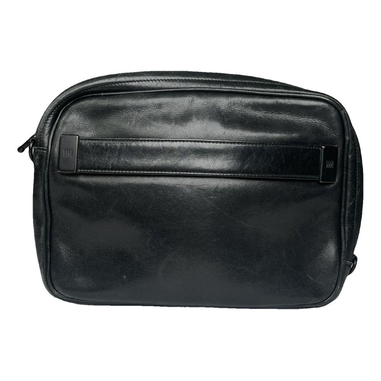 Issey Miyake Black Leather Clutch Bag Size ONE SIZE - 1 Thumbnail