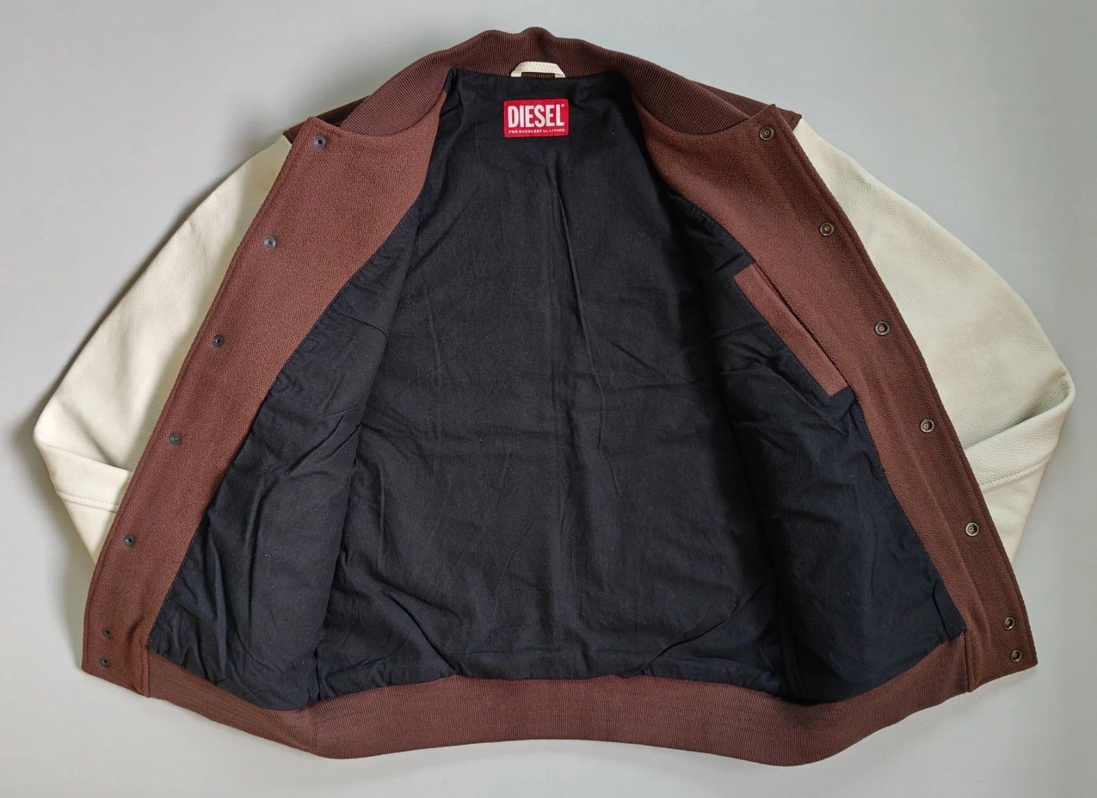 Diesel Diesel Mens Padded bomber jacket in wool and leather FTP1015 Size US M / EU 48-50 / 2 - 5 Thumbnail
