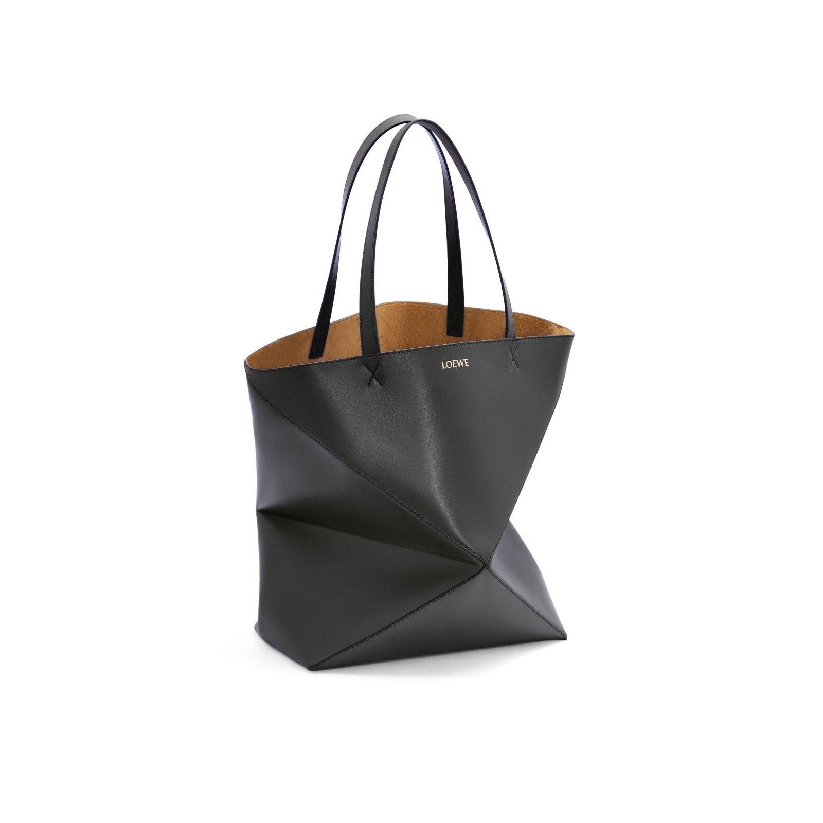 Loewe LOEWE Puzzle Fold XL $2750 Black Shiny Leather Tote Bag New Size ONE SIZE - 2 Thumbnail