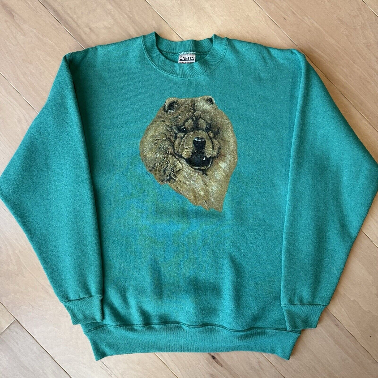 Vintage Vintage Chow Chow Dog Sweatshirt XL Green Fleece Pullover Size US XL / EU 56 / 4 - 2 Thumbnail