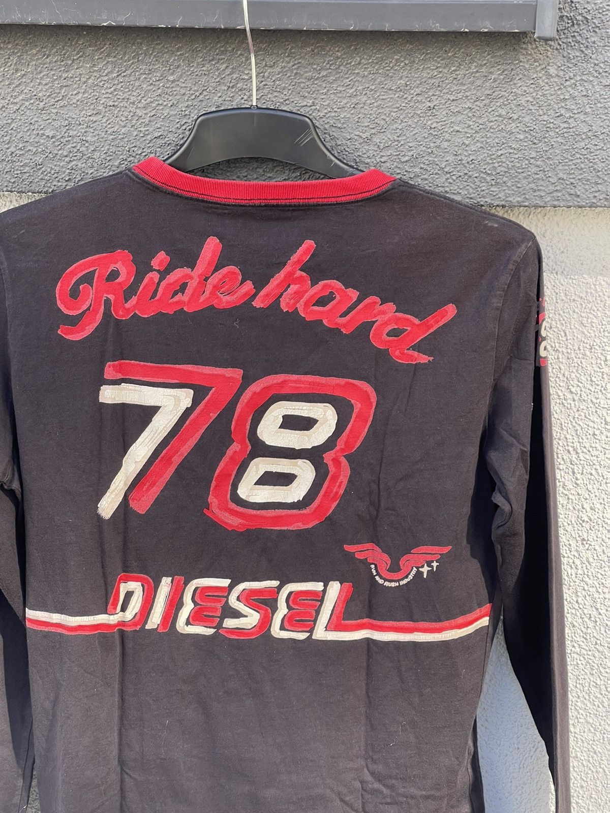 Diesel Y2K Diesel Ride Hard painted Longsleeve tee vintage Size US S / EU 44-46 / 1 - 14 Thumbnail