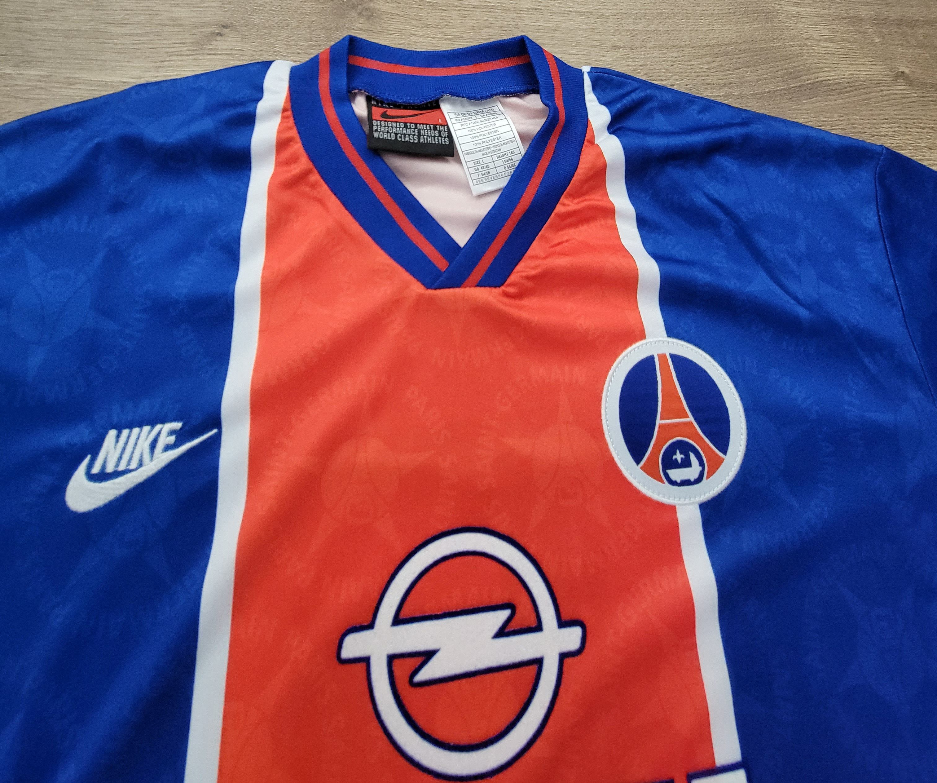Other Raí 10 Paris S.G 1995/1996 Vintage Soccer Jersey trikot Size US L / EU 52-54 / 3 - 4 Thumbnail