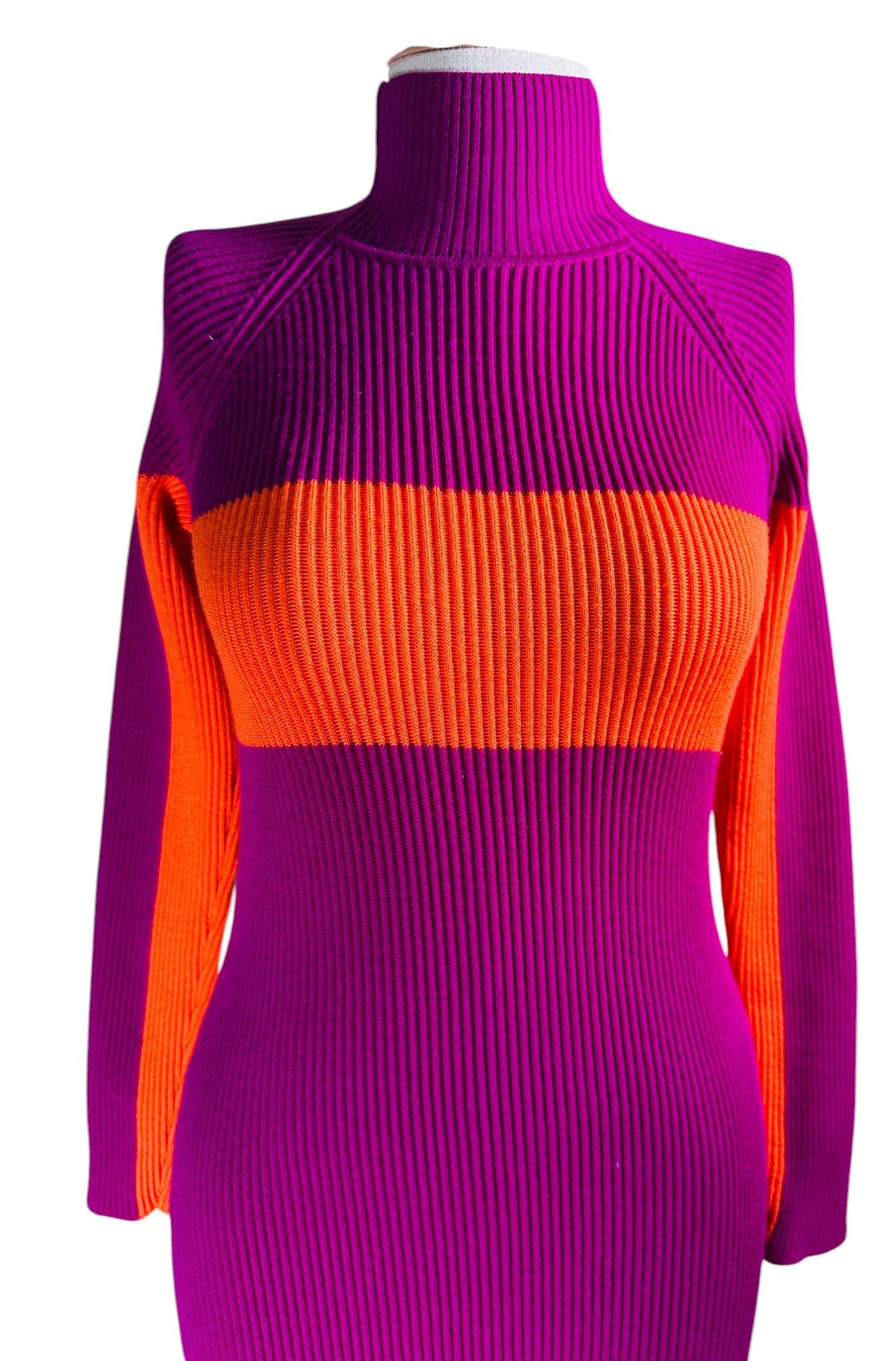 Dirk Bikkembergs Wool Purple Dress Size S / US 4 / IT 40 - 2 Thumbnail