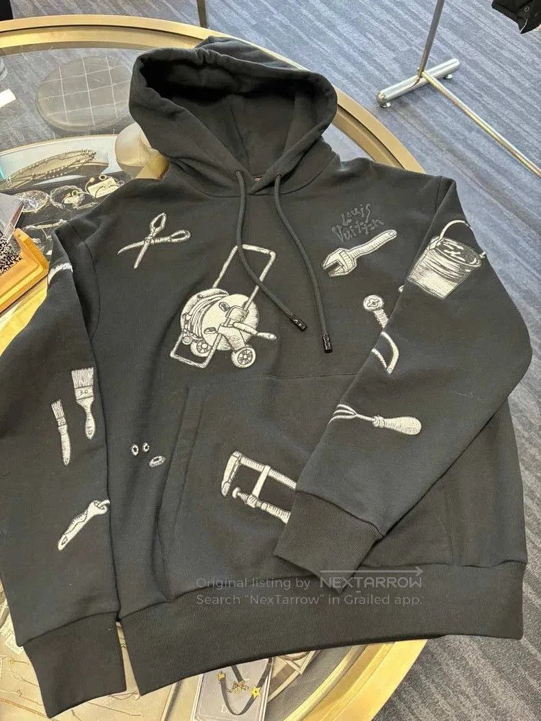 Louis Vuitton LV Black Tool Embroidered Hoodie Men's. Size US S / EU 44-46 / 1 - 3 Thumbnail