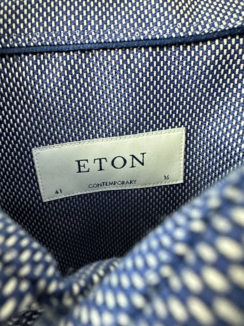 Designer ETON Contemporary Shirt like Knit Luxury Button Up Size US L / EU 52-54 / 3 - 10 Thumbnail